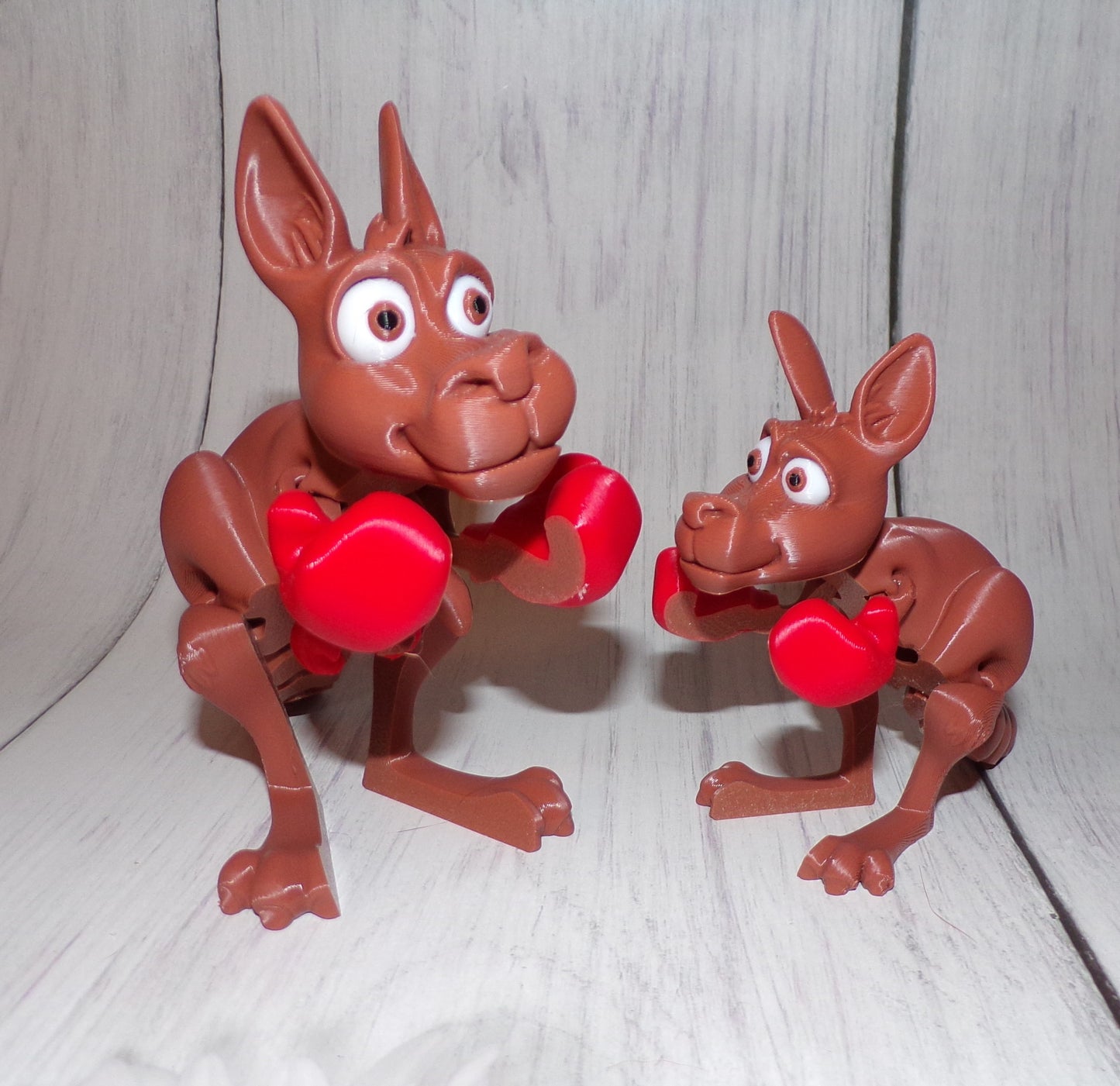 Kangaroo with Joey 3D Printed Articulated Figurine - Wonderland 3D Printing