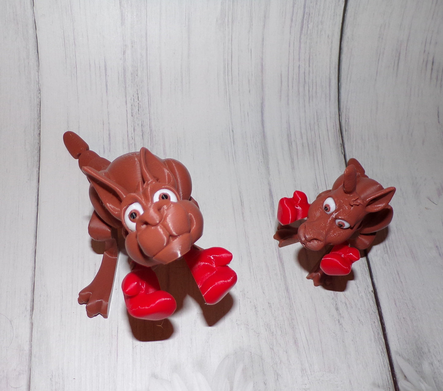Kangaroo with Joey 3D Printed Articulated Figurine - Wonderland 3D Printing