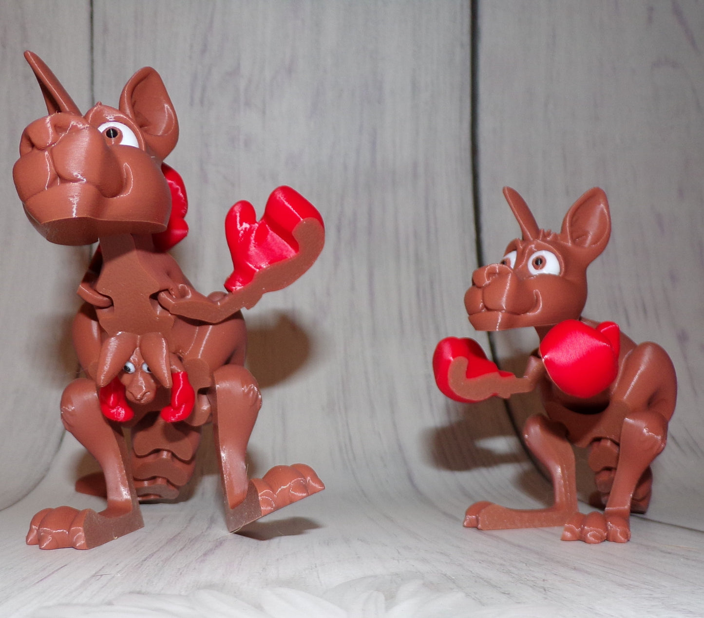 Kangaroo with Joey 3D Printed Articulated Figurine - Wonderland 3D Printing