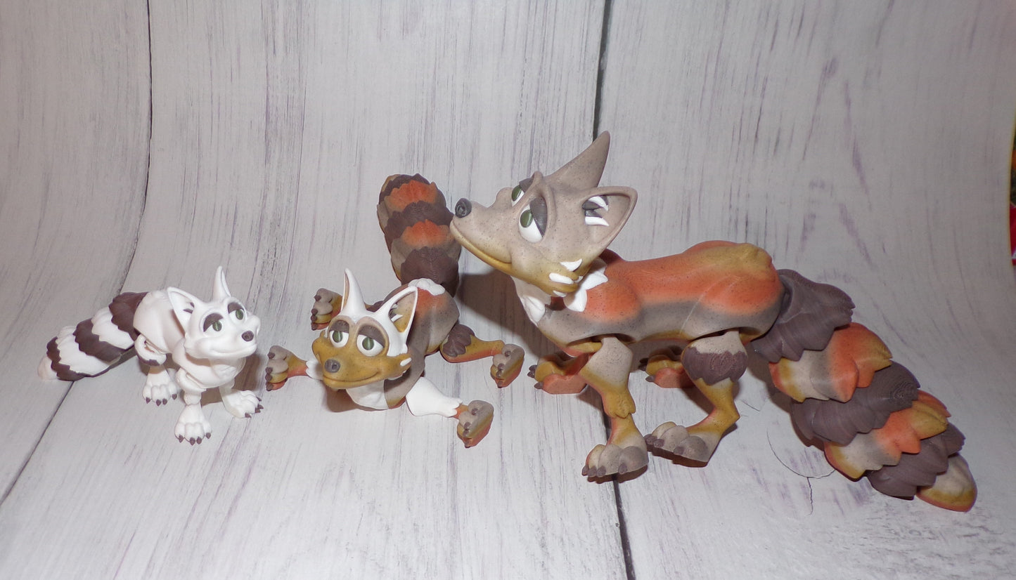 Fox 3d printed Articulated Figurine - Wonderland 3D Printing