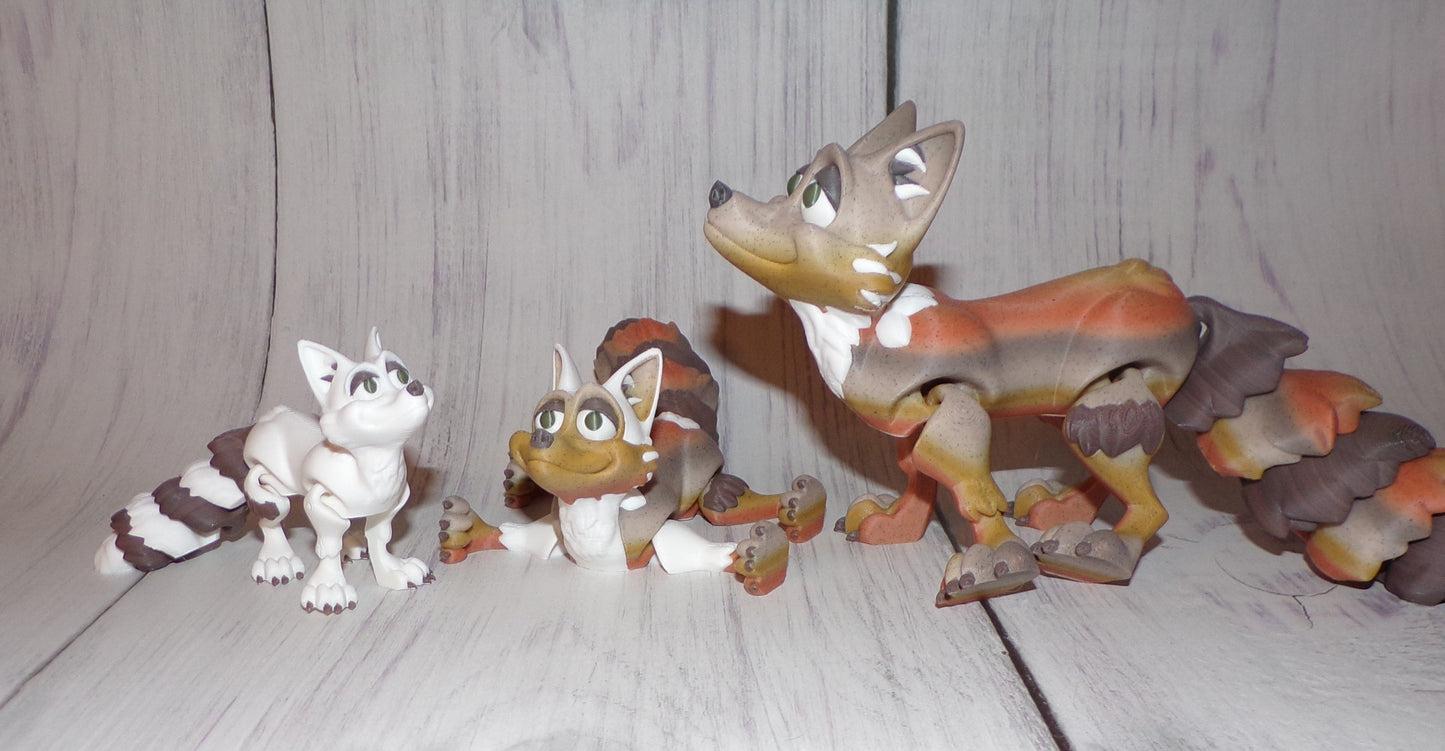 Fox 3d printed Articulated Figurine - Wonderland 3D Printing