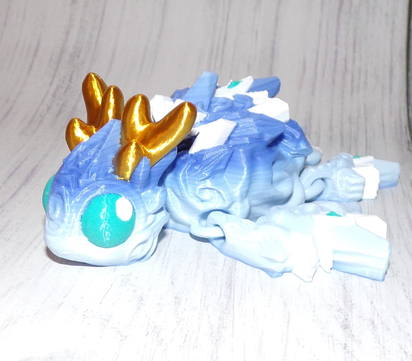 Snow Turtle 3d printed Articulated Figurine - Wonderland 3D Printing