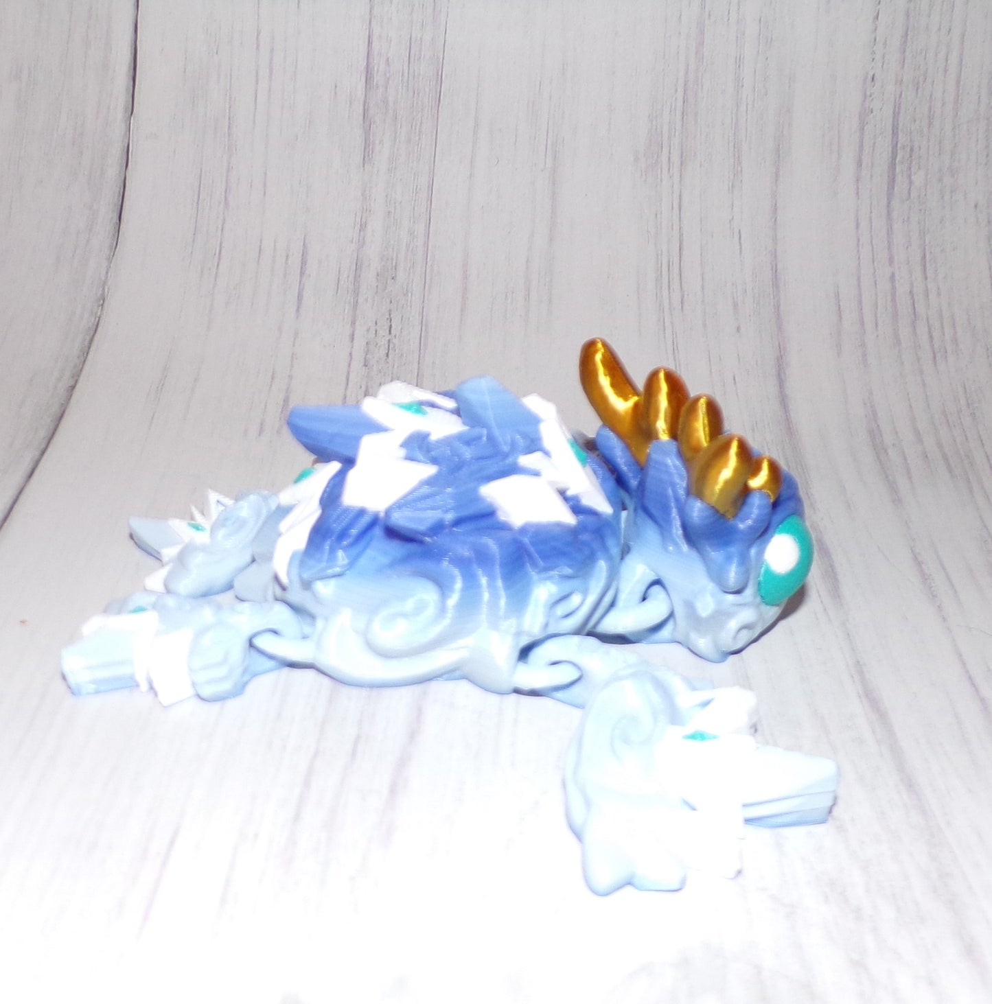 Snow Turtle 3d printed Articulated Figurine - Wonderland 3D Printing
