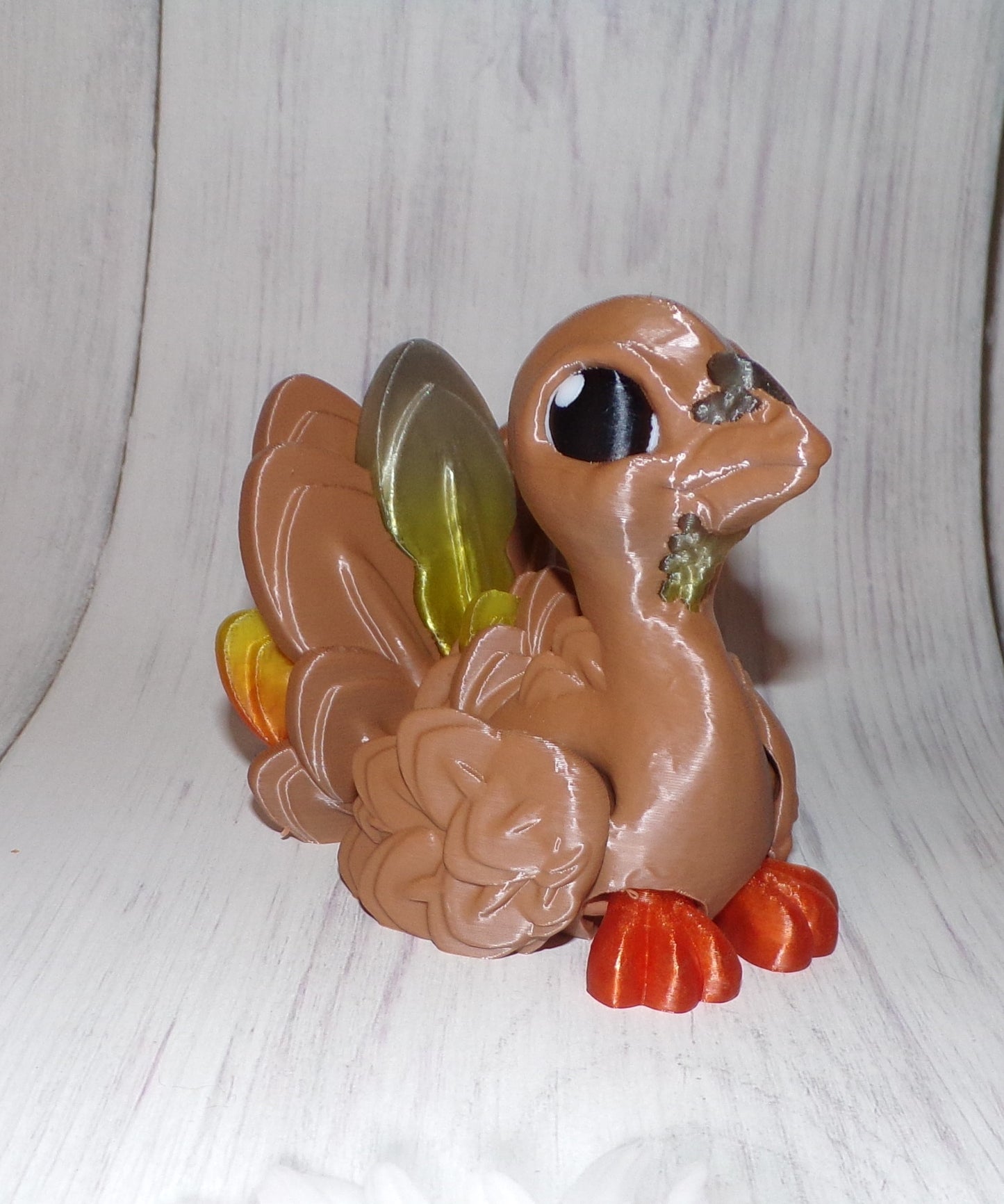 Turkey 3d printed Articulated Figurine - Wonderland 3D Printing