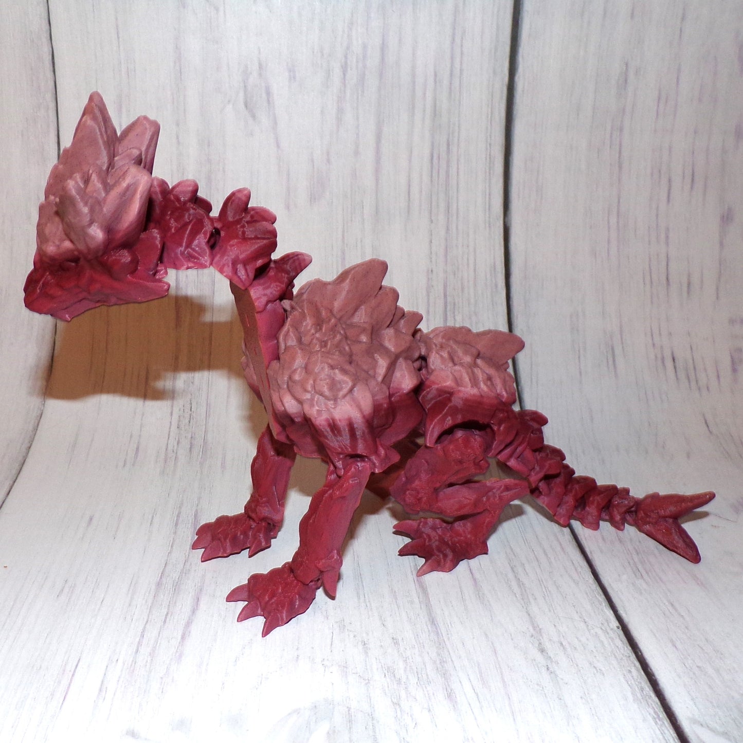 Stone Dragon wingless 3d printed Articulated Figurine - Wonderland 3D Printing
