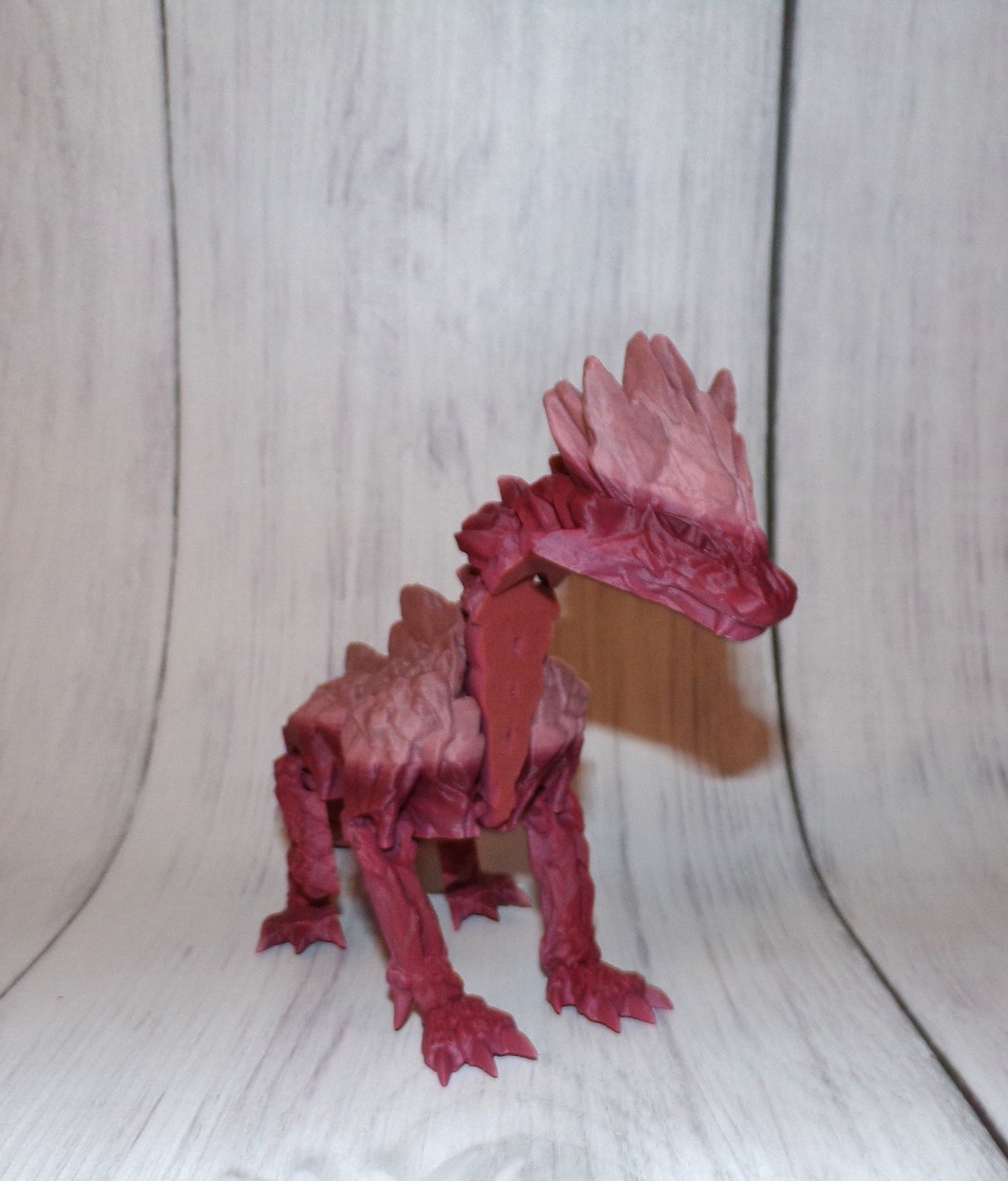 Stone Dragon wingless 3d printed Articulated Figurine - Wonderland 3D Printing