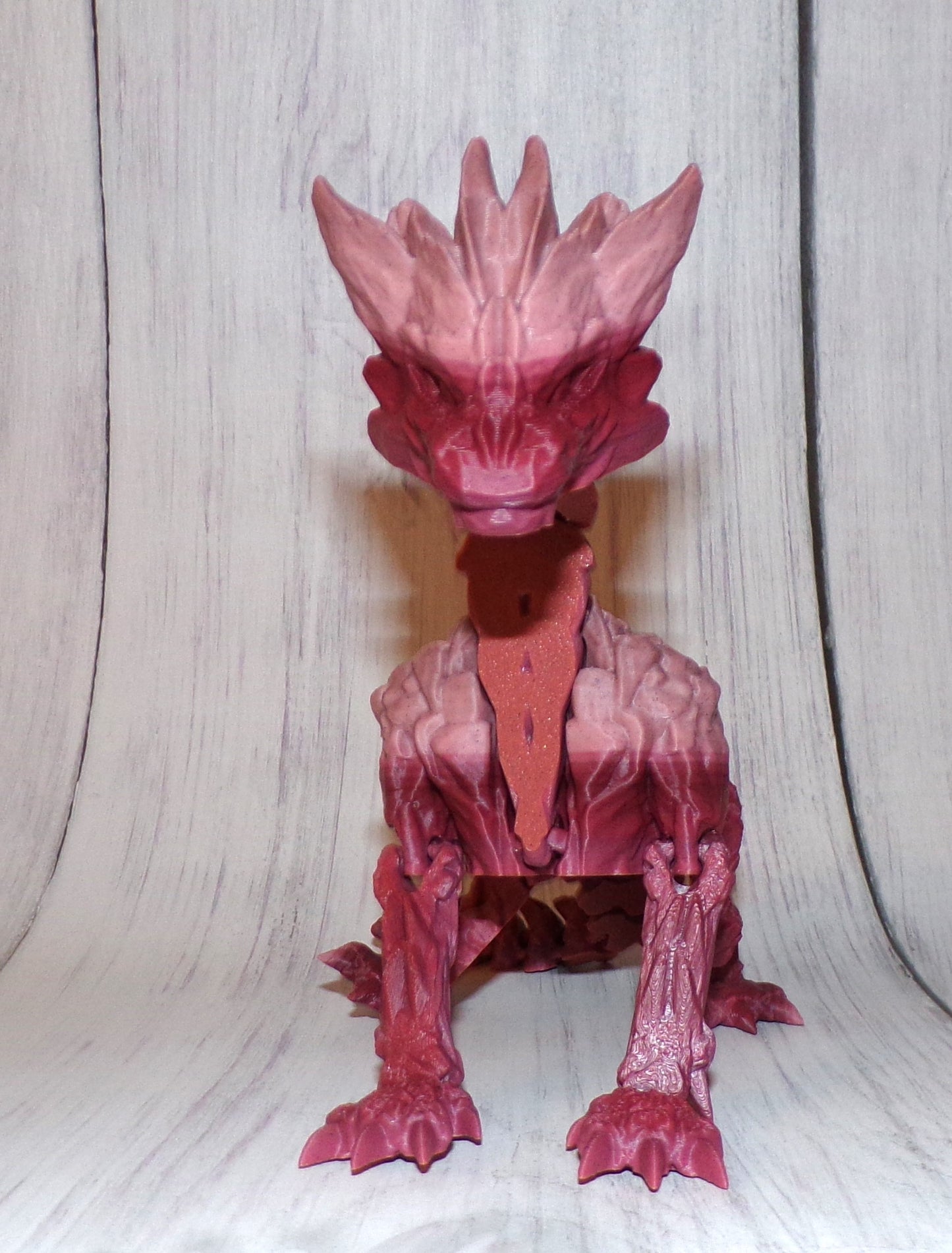 Stone Dragon wingless 3d printed Articulated Figurine - Wonderland 3D Printing