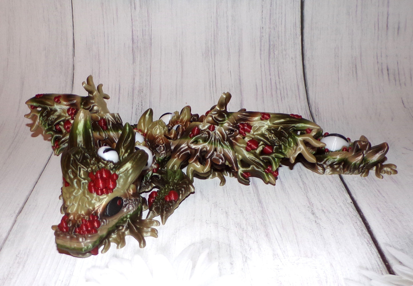 Infested Baby Dragon Winged and Wingless options, 3D Printed Articulated Figurine - Wonderland 3D Printing