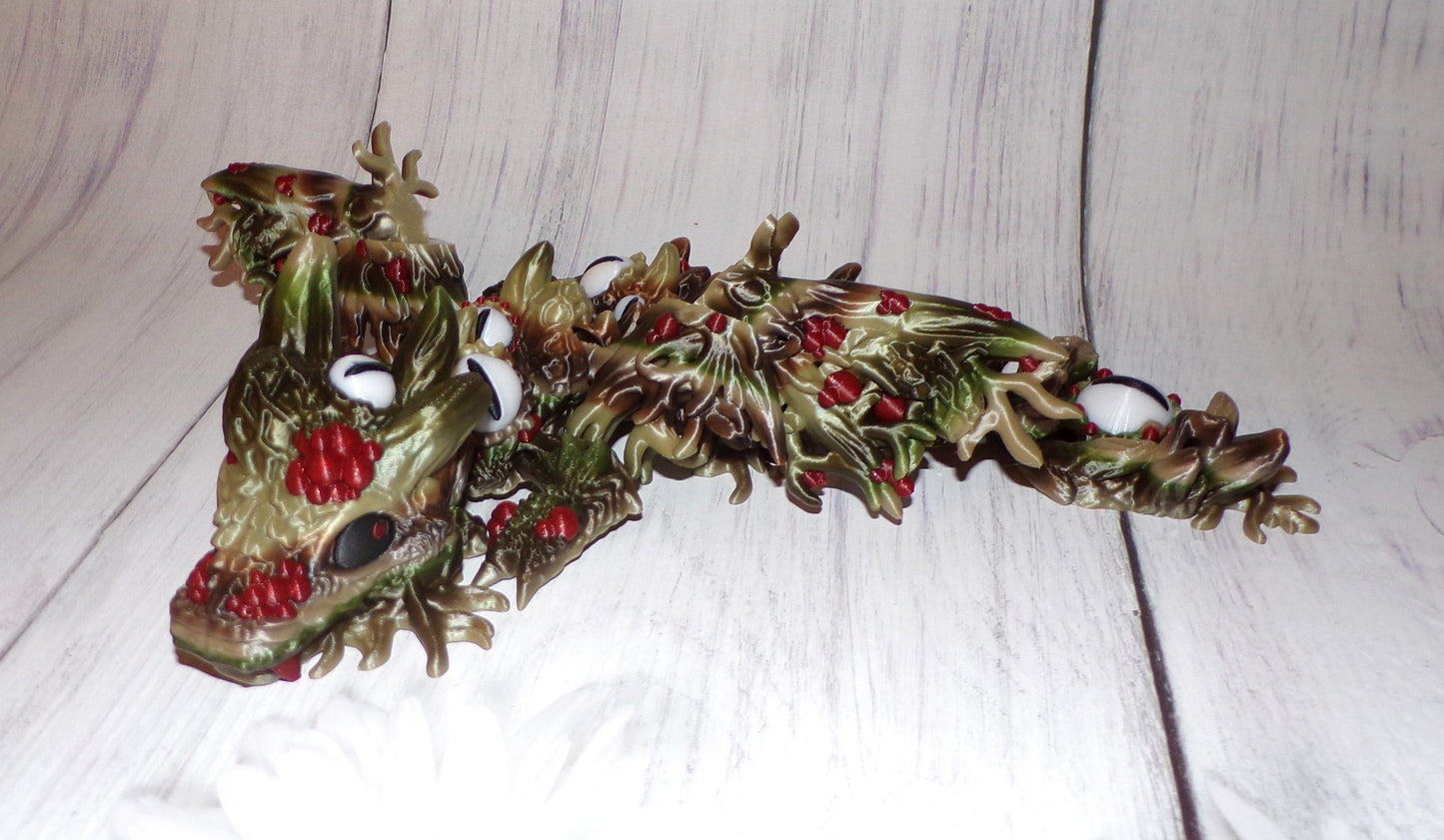 Infested Baby Dragon Winged and Wingless options, 3D Printed Articulated Figurine - Wonderland 3D Printing