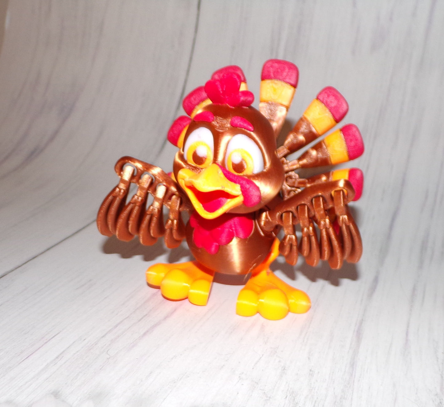 Turkey 3D Printed Articulated Figurine - Wonderland 3D Printing