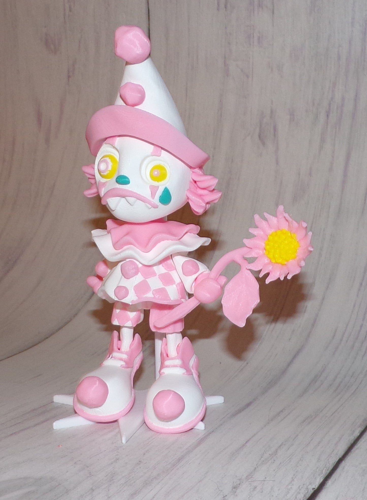 Sad Clown 3d Printed Articulated Figurine - Wonderland 3D Printing