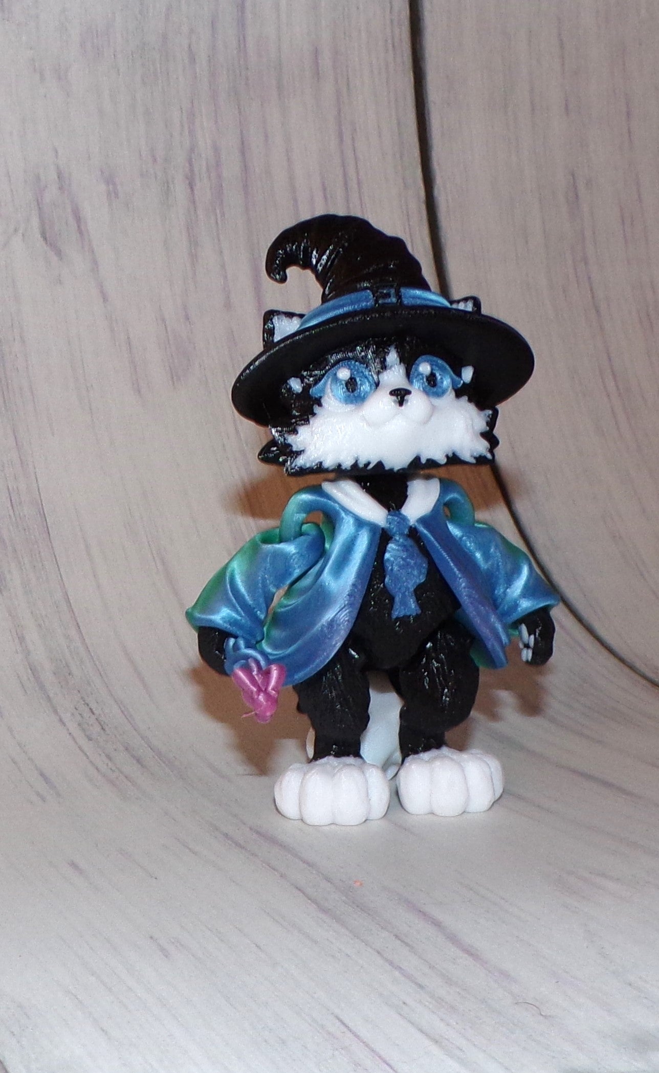 Wizard Cat 3d Printed Articulated Figurine - Wonderland 3D Printing