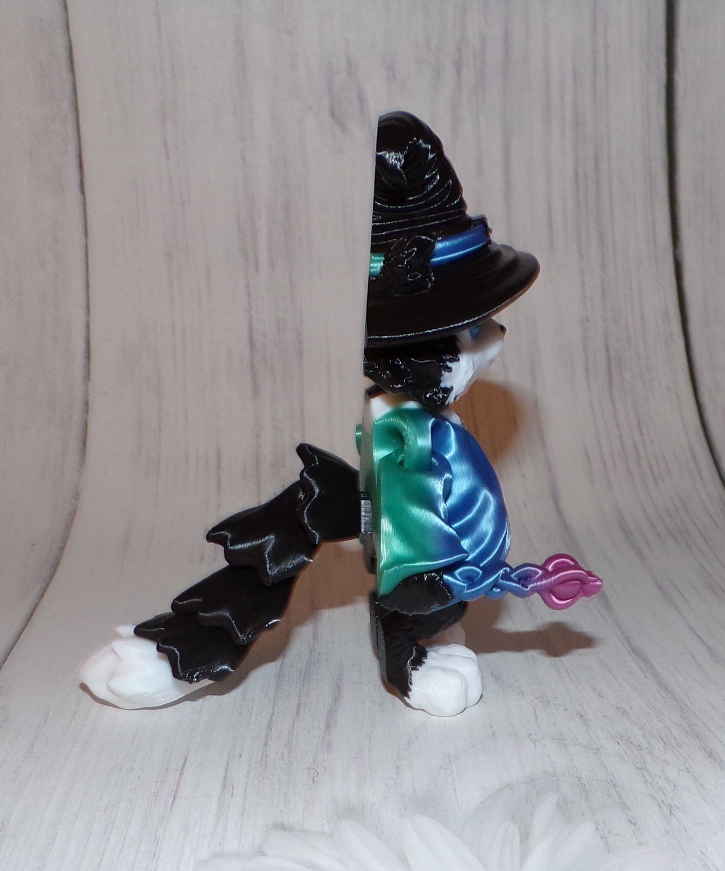 Wizard Cat 3d Printed Articulated Figurine - Wonderland 3D Printing