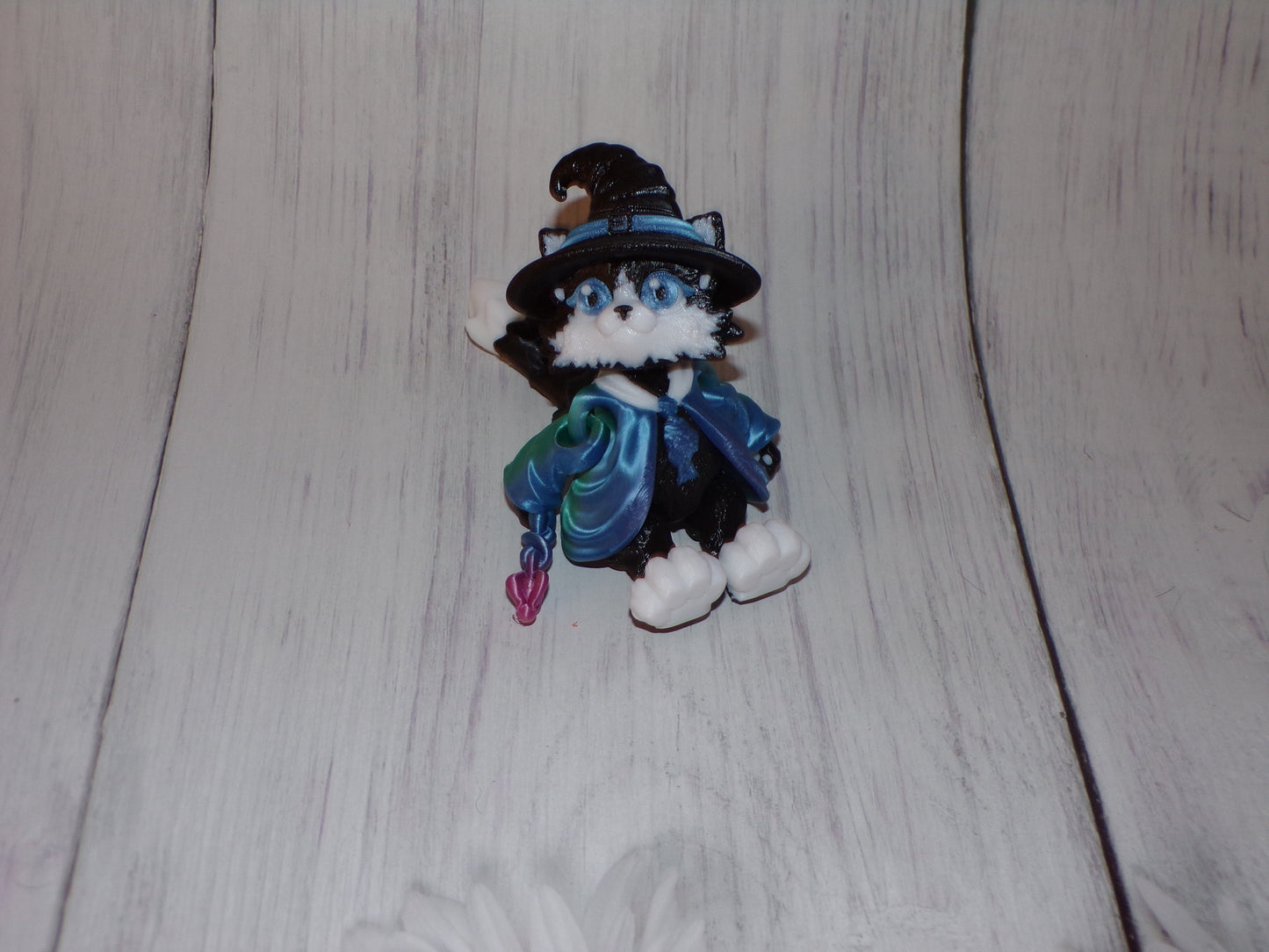 Wizard Cat 3d Printed Articulated Figurine - Wonderland 3D Printing
