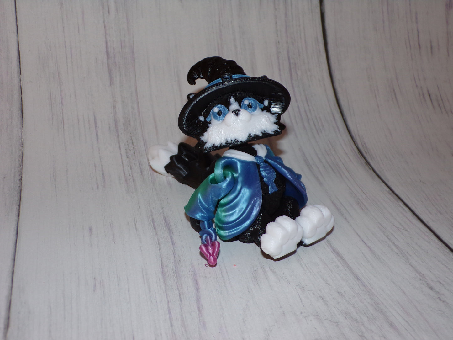 Wizard Cat 3d Printed Articulated Figurine - Wonderland 3D Printing
