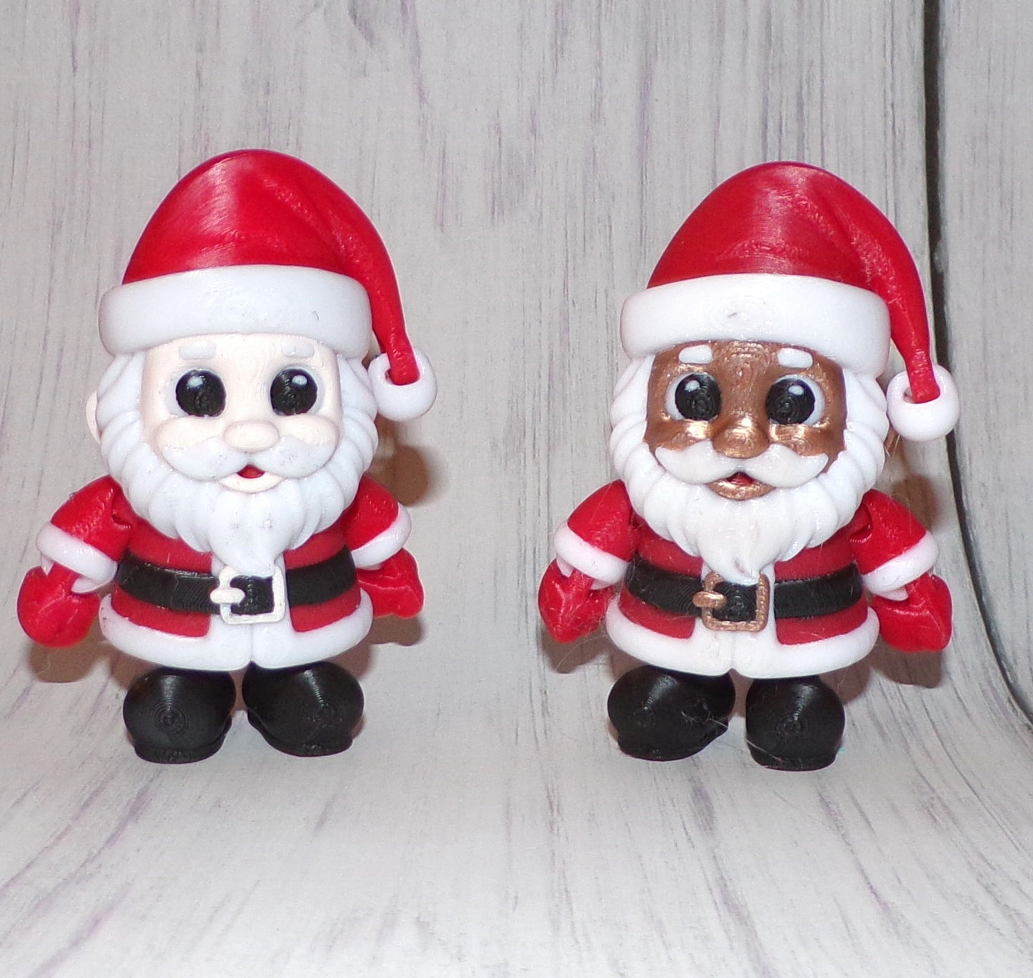 Mrs. Clause, Young Mrs. Clause and Santa 3D Printed Articulated Figurine - Wonderland 3D Printing