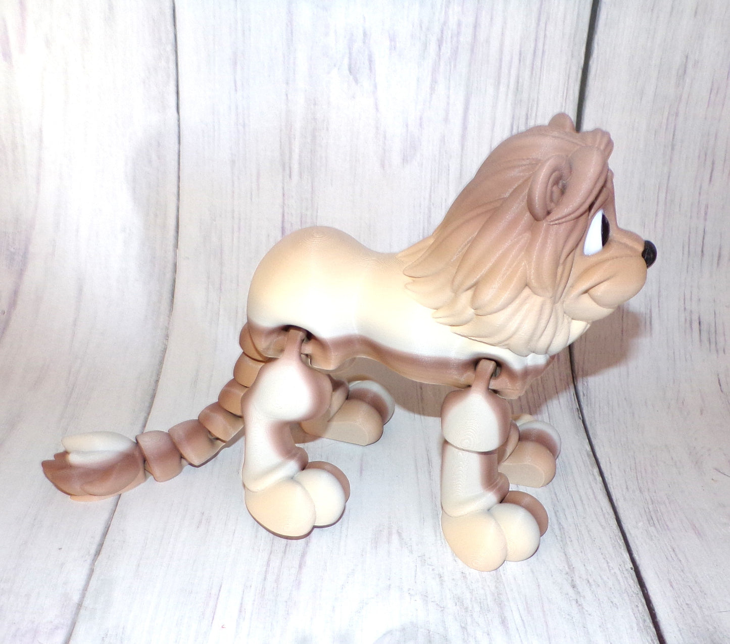 Lion 3D Printed Articulated Figurine - Wonderland 3D Printing