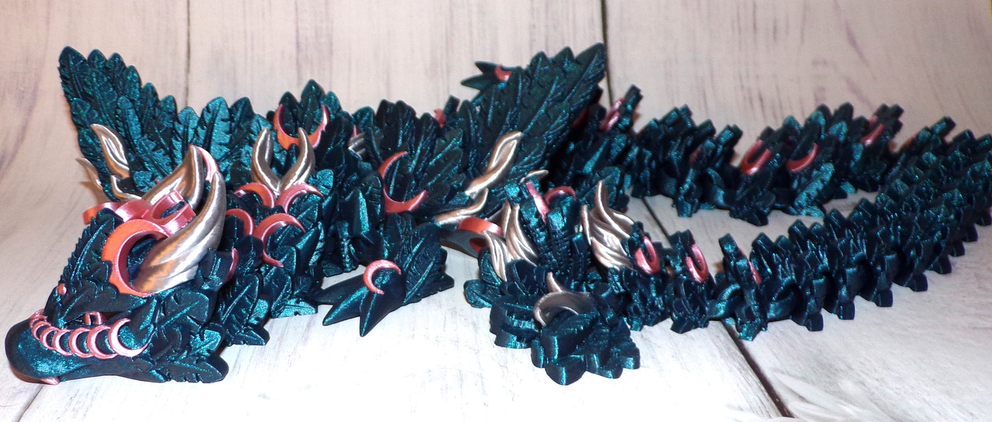 Lunar Dragon: 3D Printed Articulated Fidget Toy - Wonderland 3D Printing