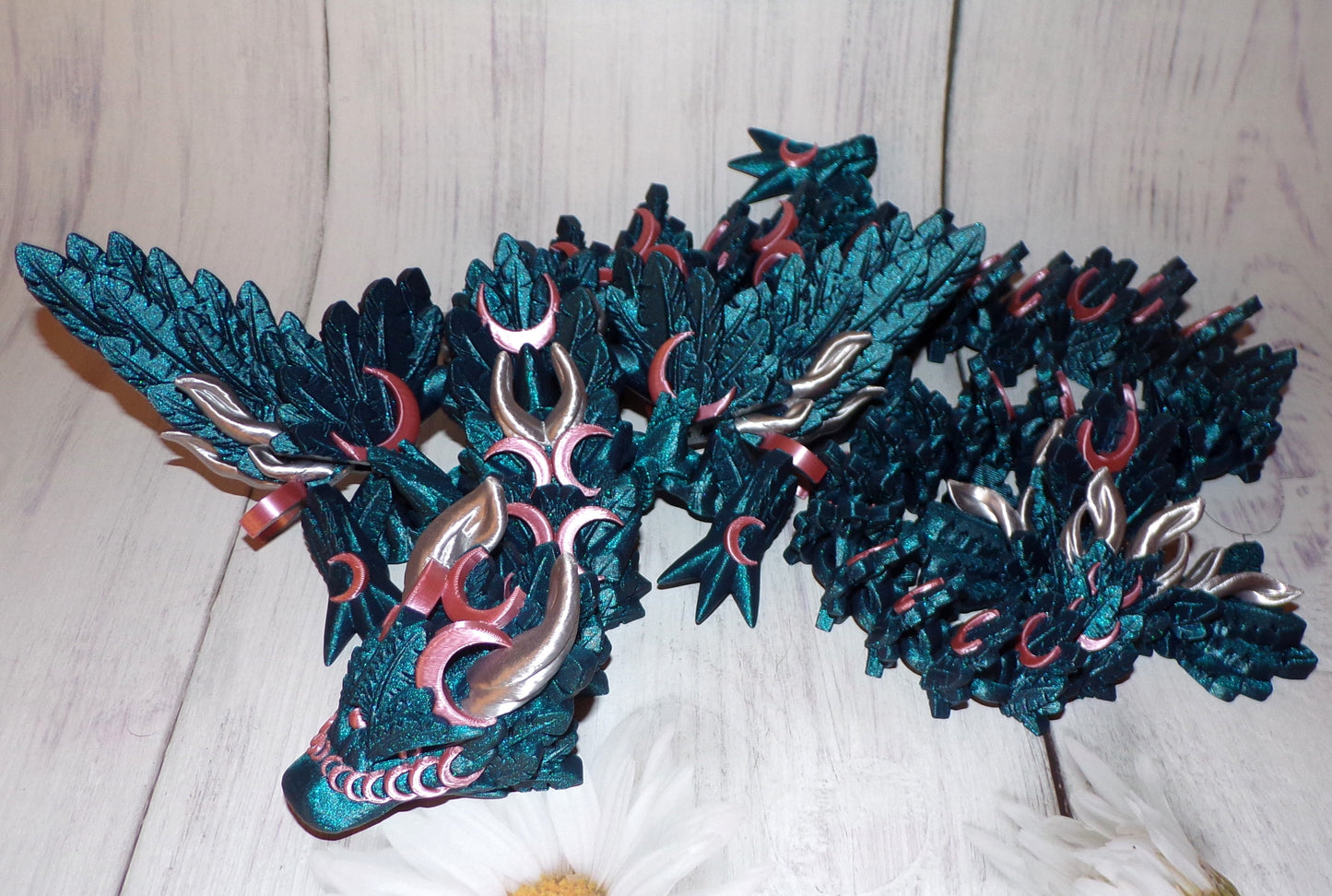 Lunar Dragon: 3D Printed Articulated Fidget Toy - Wonderland 3D Printing