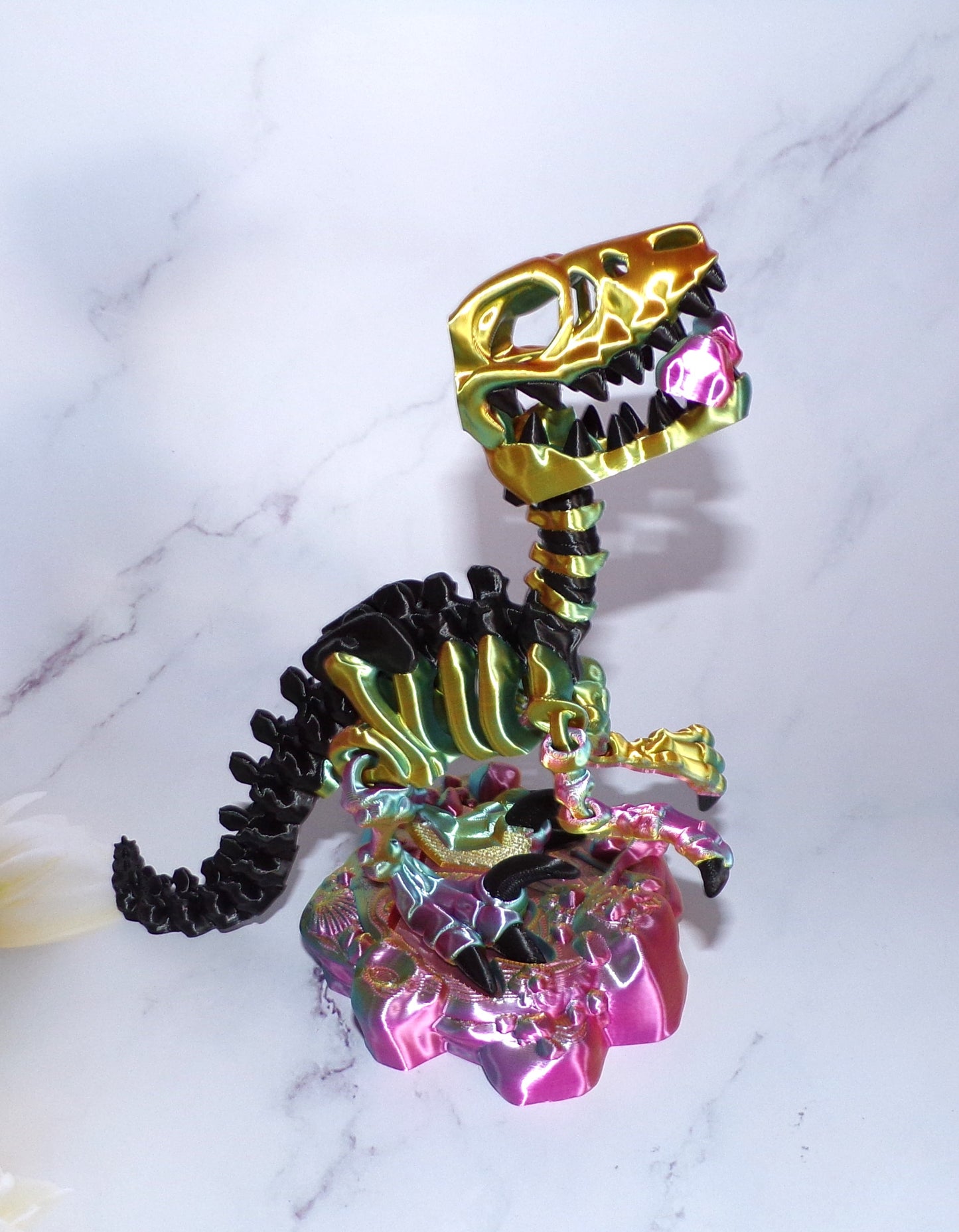 Raptor Skeleton: 3D Printing Articulated Figurine - Wonderland 3D Printing