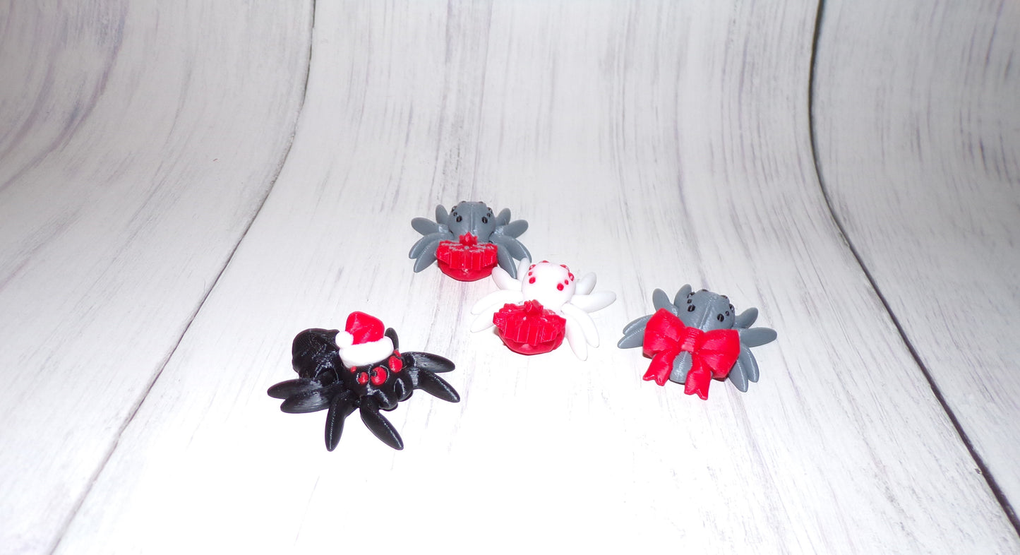 Christmas Spiders 3D Printed Articulated Figurines - Wonderland 3D Printing