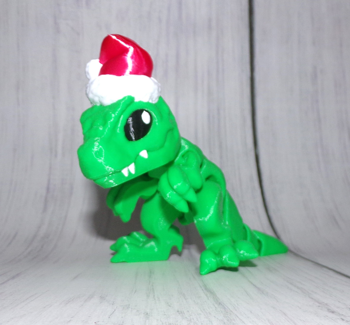 Santa or Rudolph Trex 3D Printed Articulated Figurine - Wonderland 3D Printing