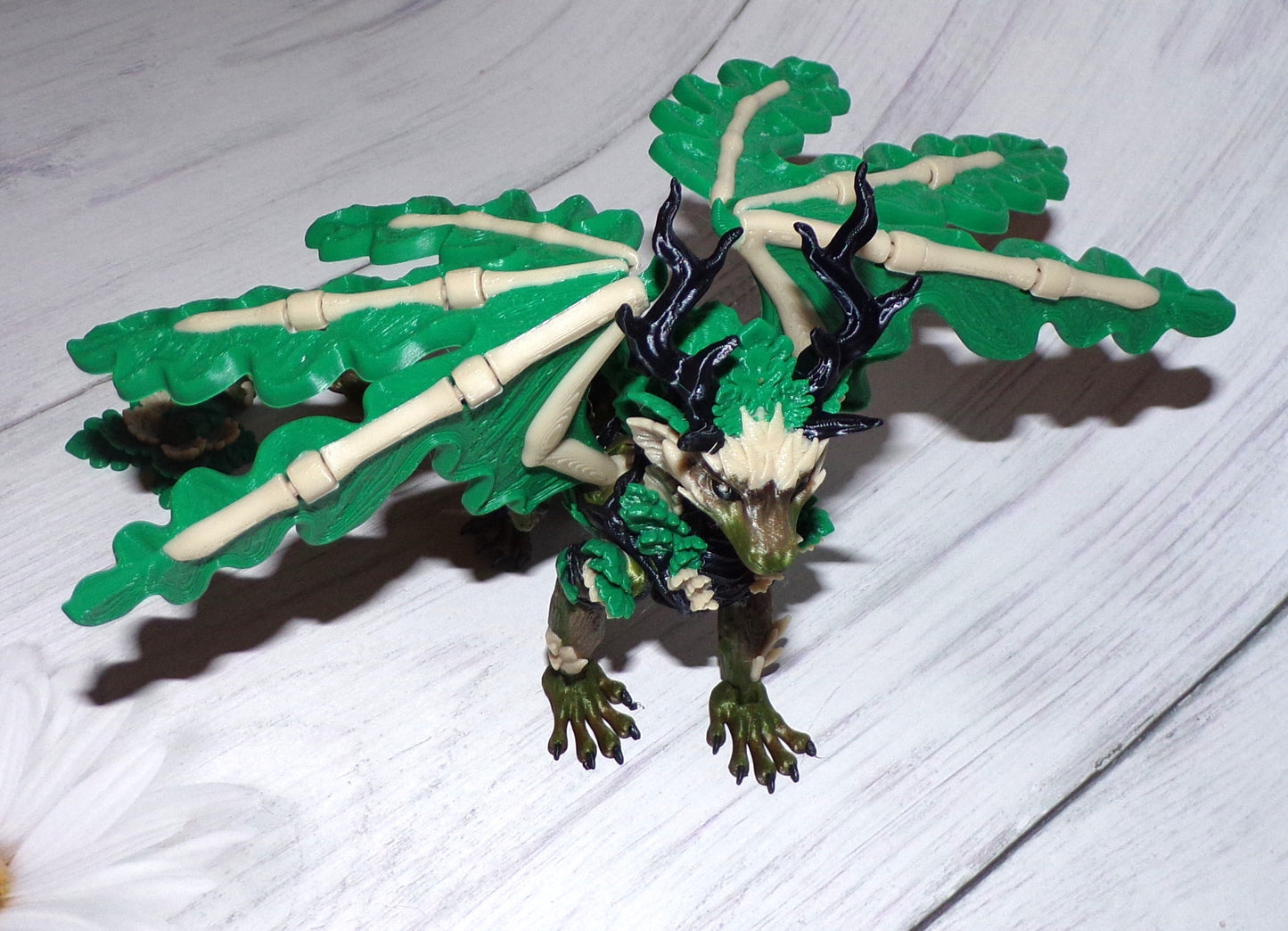 Forest Dragon 3d Printed Articulated Figurine - Wonderland 3D Printing