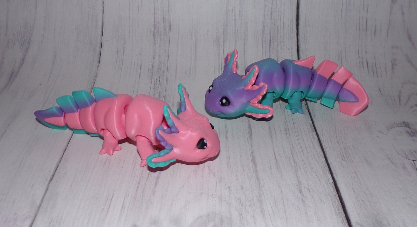 Baby Axolotl 3D Printed Articulated Figurine - Wonderland 3D Printing
