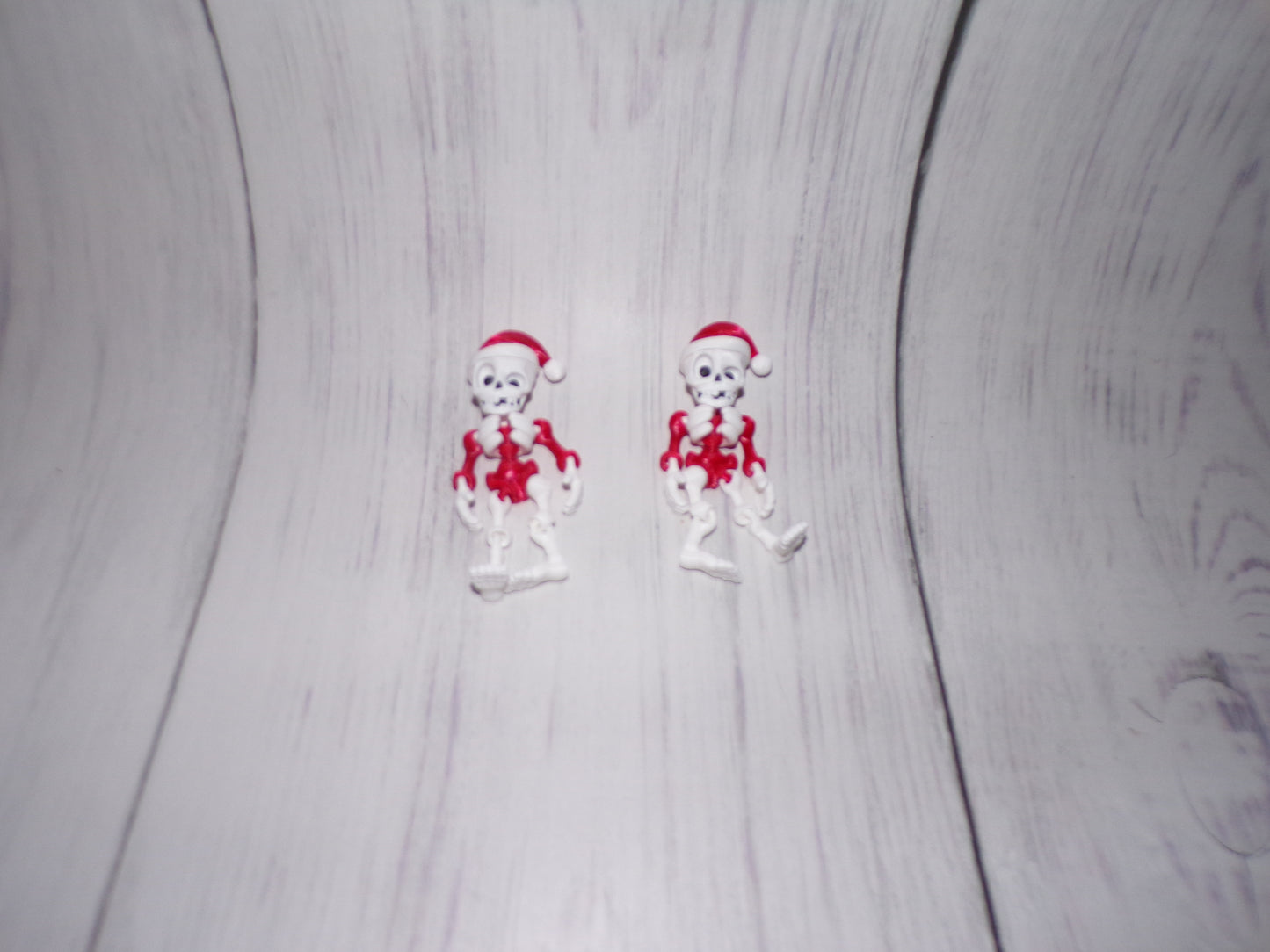 Santa Skeleton 3d Printed Articulated Figurine- Magnet, Ornament or Regular - Wonderland 3D Printing