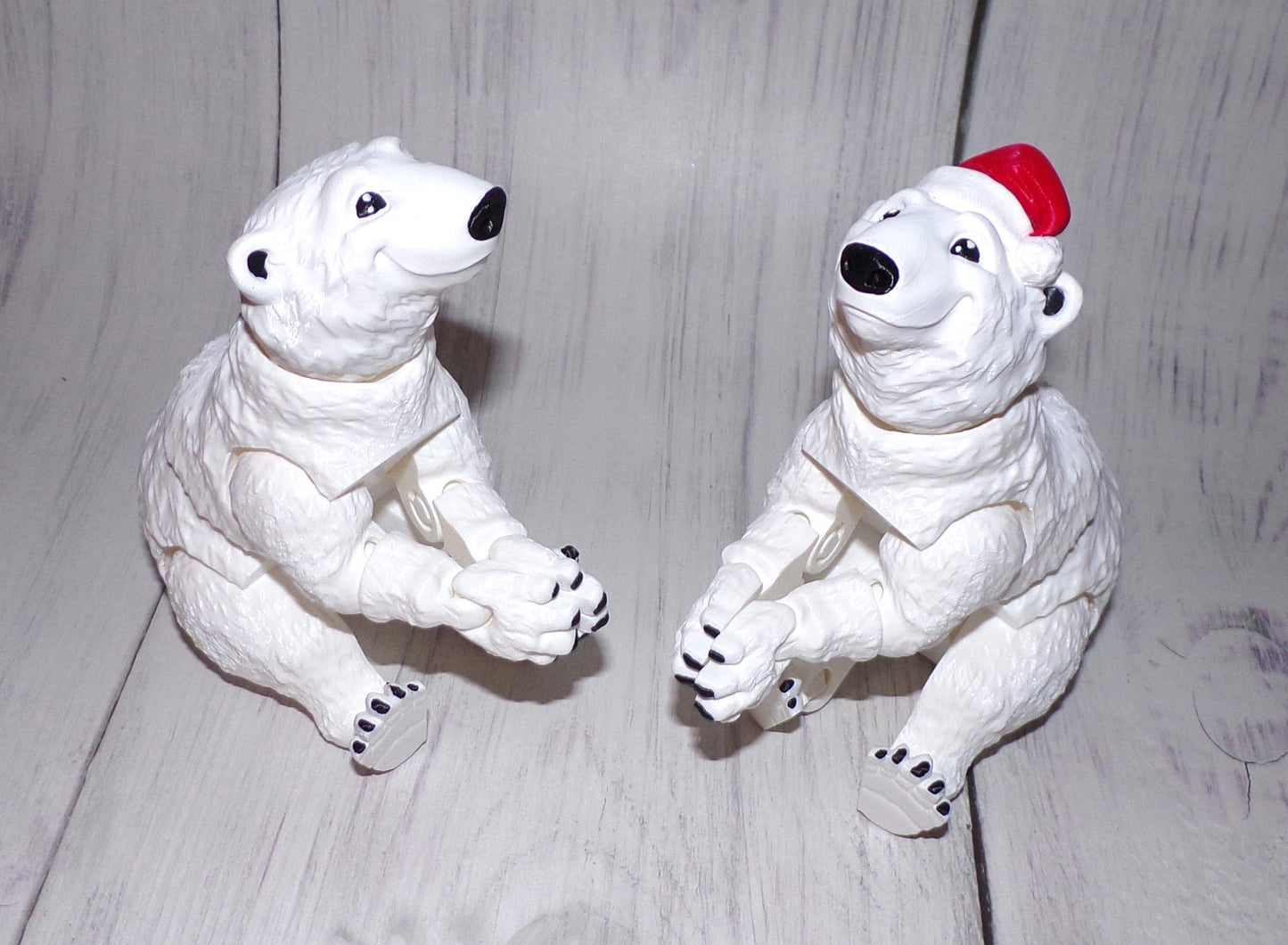 Polar Bear 3D Printed Articulated Figurine - Wonderland 3D Printing