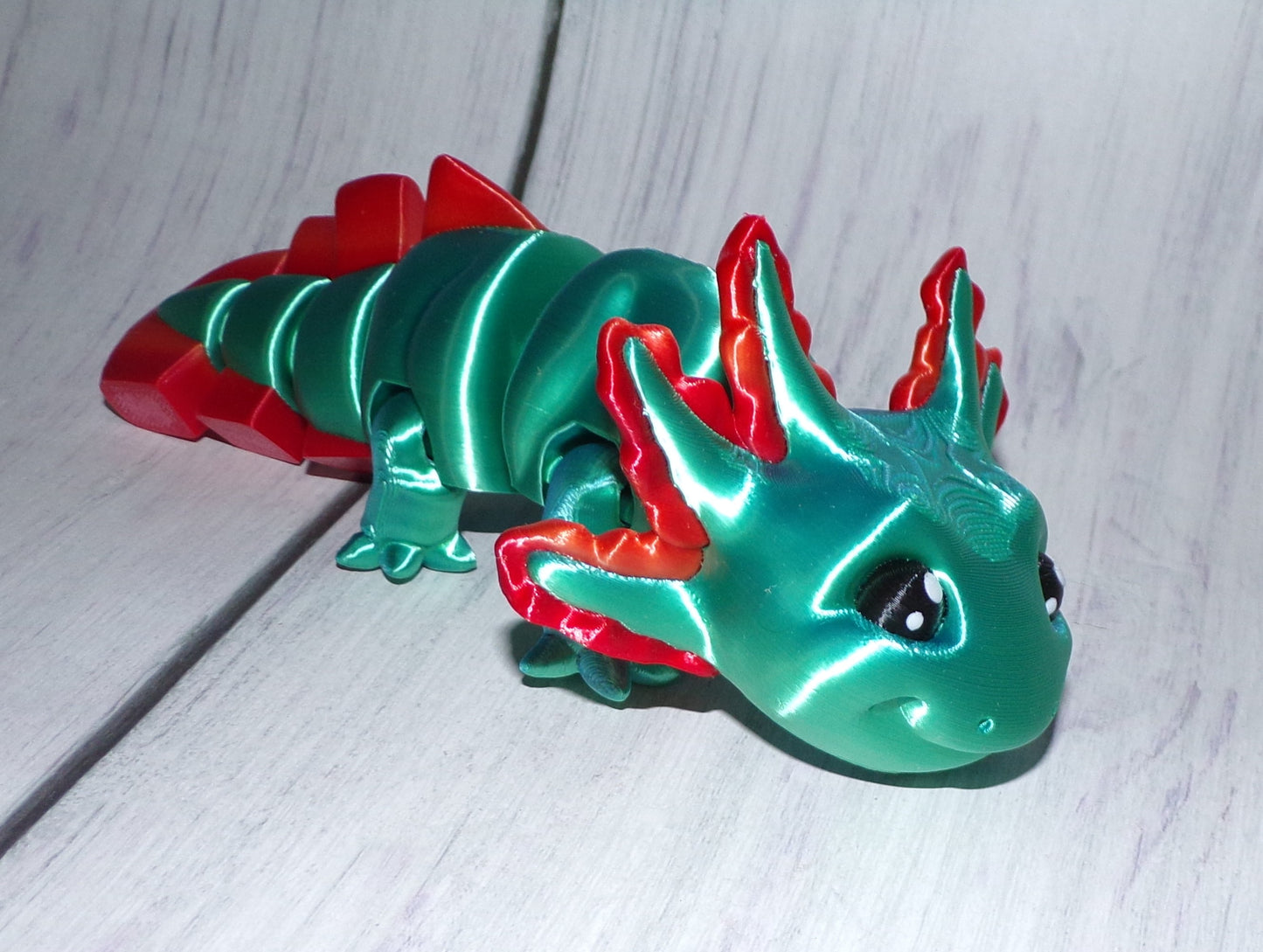 Baby Axolotl 3D Printed Articulated Figurine - Wonderland 3D Printing