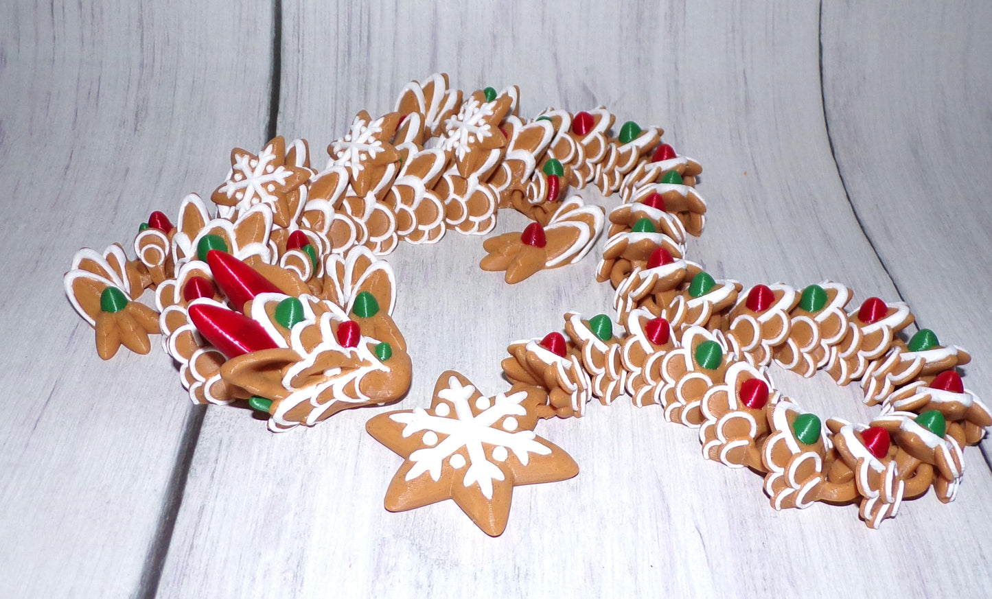 Gingerbread Dragon: 3D Printed Articulated - Wonderland 3D Printing