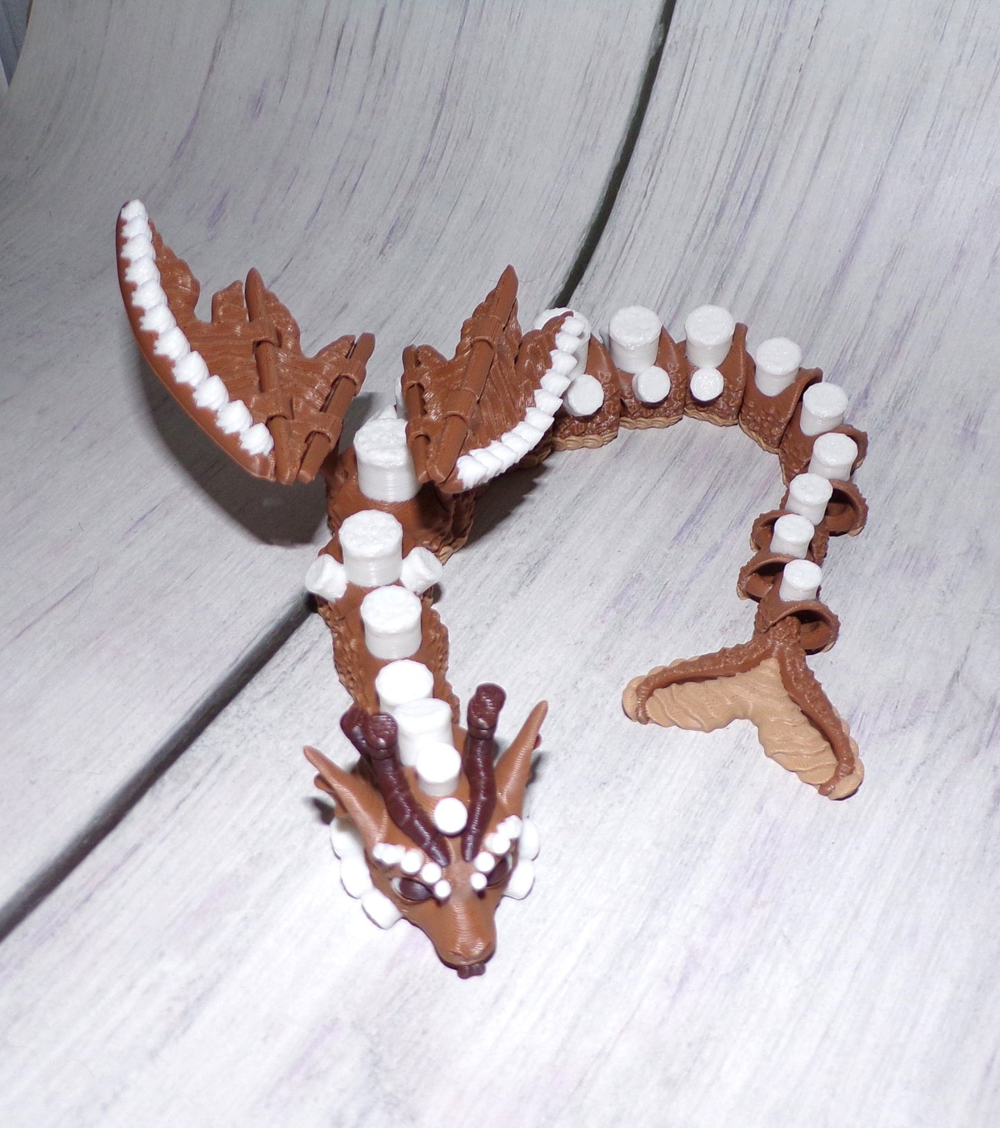 Hot Coco Dragon Articulated 3d Printed cup options available - Wonderland 3D Printing