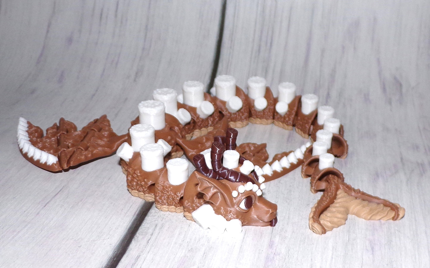 Hot Coco Dragon Articulated 3d Printed cup options available - Wonderland 3D Printing
