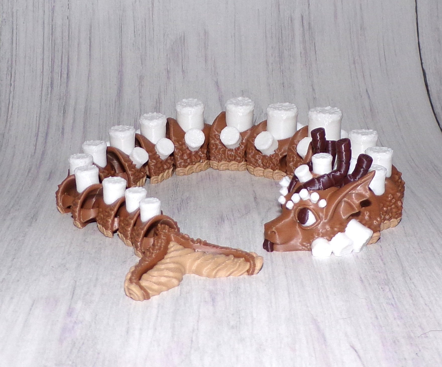 Hot Coco Dragon Articulated 3d Printed cup options available - Wonderland 3D Printing