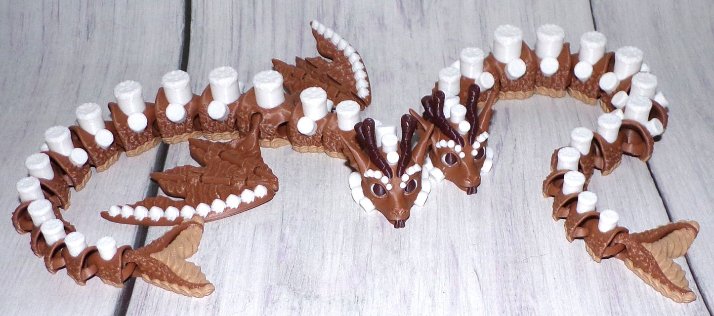 Hot Coco Dragon Articulated 3d Printed cup options available - Wonderland 3D Printing