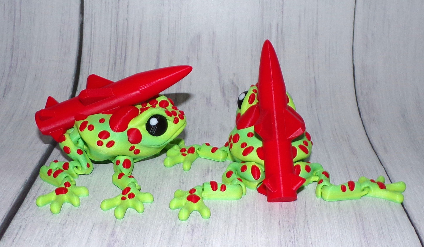 Missile Toad: 3D Printed Articulated Fidget Toy - Wonderland 3D Printing