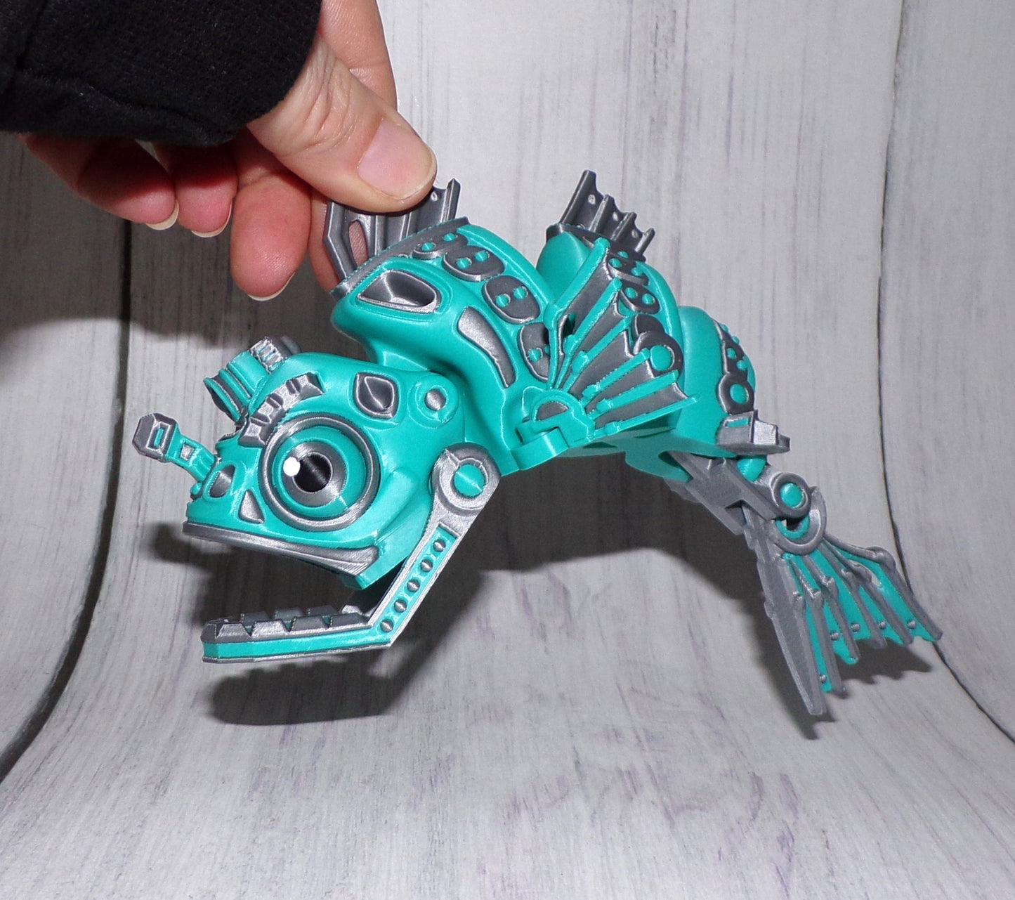 Cyber Fish 3D Printed Articulated Figurine - Wonderland 3D Printing