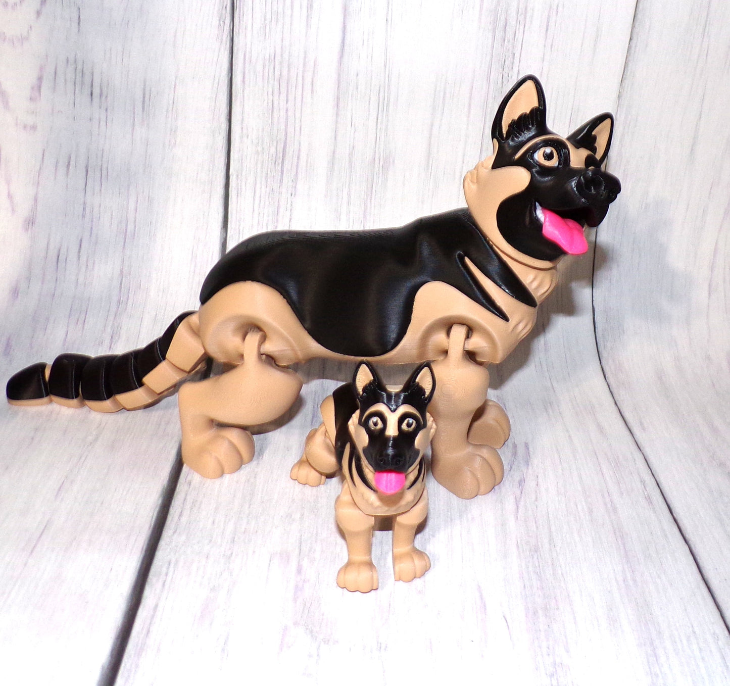 German Shepard 3D Printed Articulated Figurine - Wonderland 3D Printing