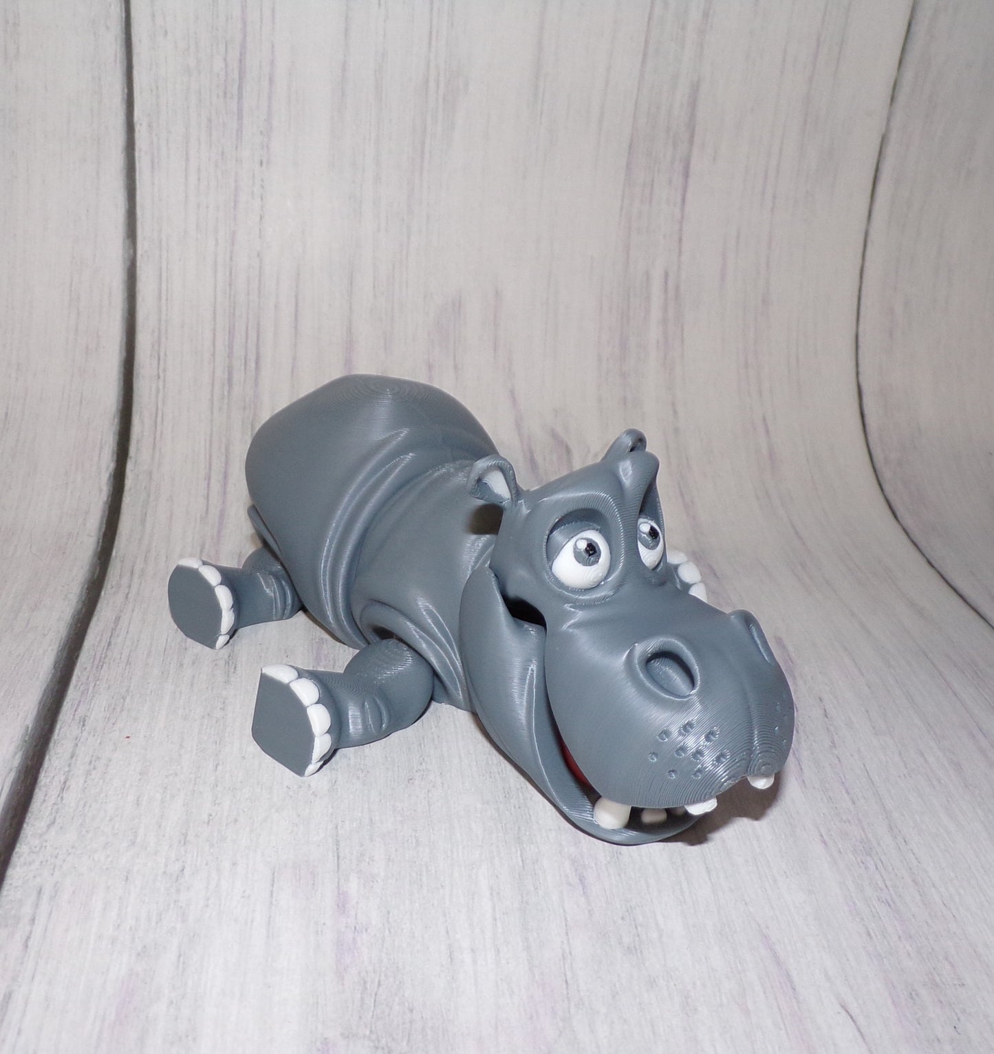 Hippo: 3D Printed Articulated Figurine - Wonderland 3D Printing