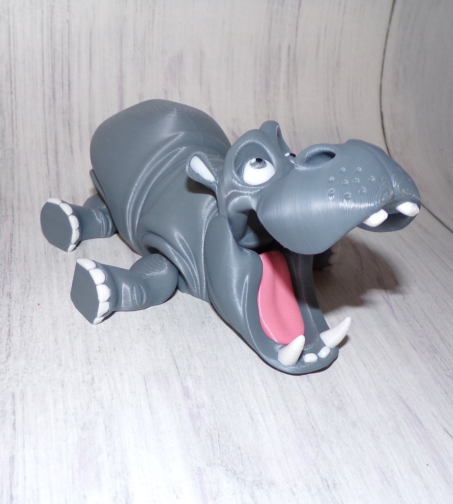 Hippo: 3D Printed Articulated Figurine - Wonderland 3D Printing