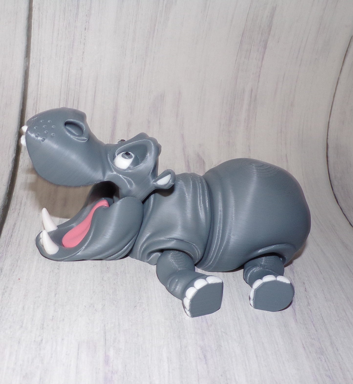 Hippo: 3D Printed Articulated Figurine - Wonderland 3D Printing
