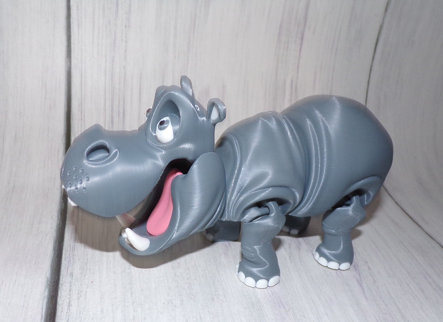 Hippo: 3D Printed Articulated Figurine - Wonderland 3D Printing