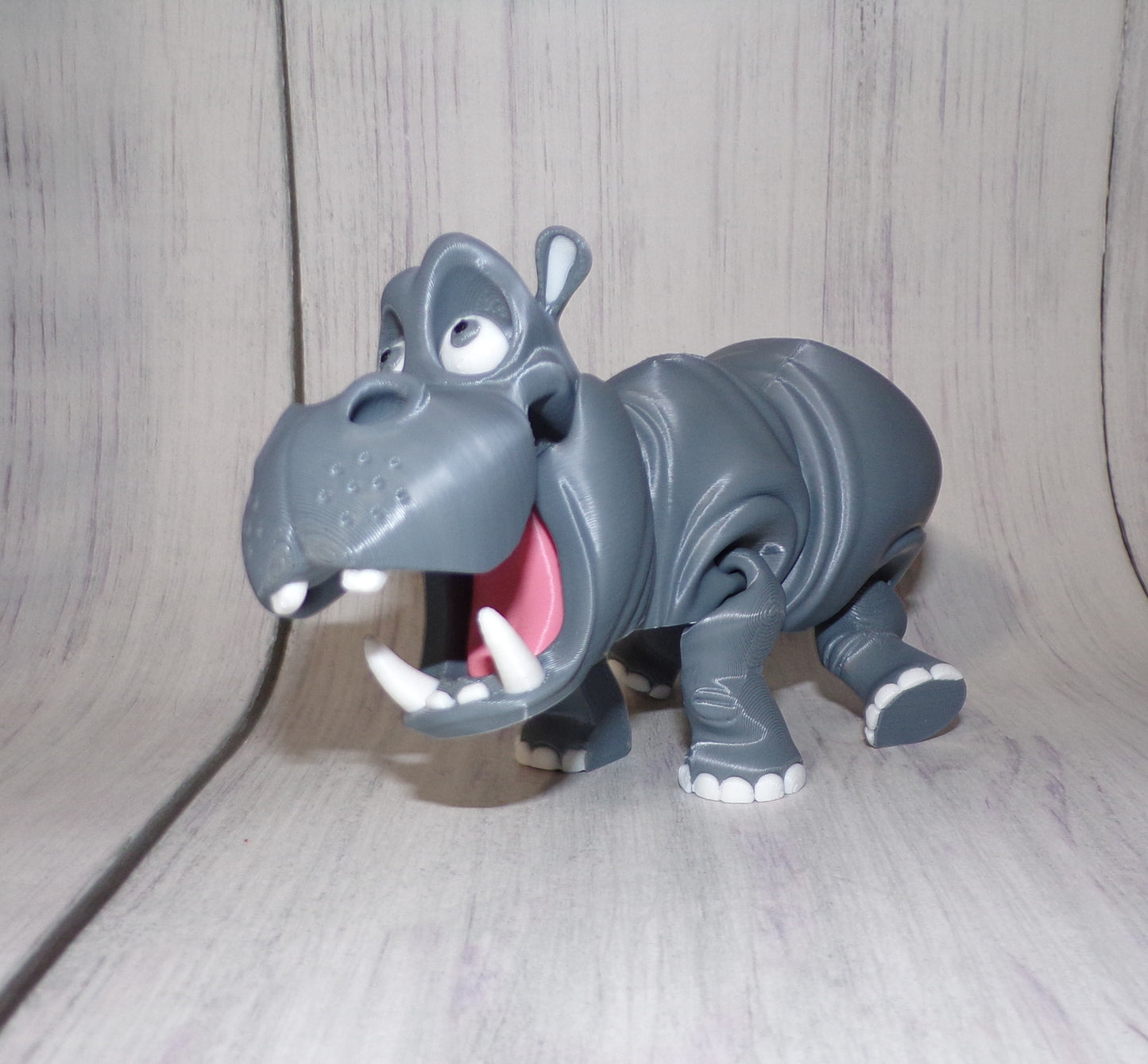 Hippo: 3D Printed Articulated Figurine - Wonderland 3D Printing