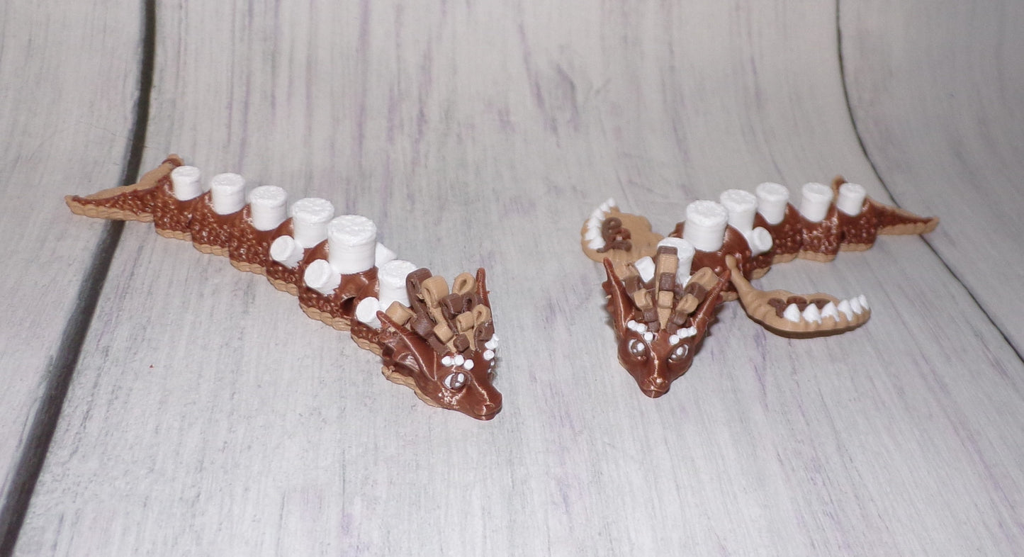 Hot Coco Dragon Articulated 3d Printed cup options available - Wonderland 3D Printing