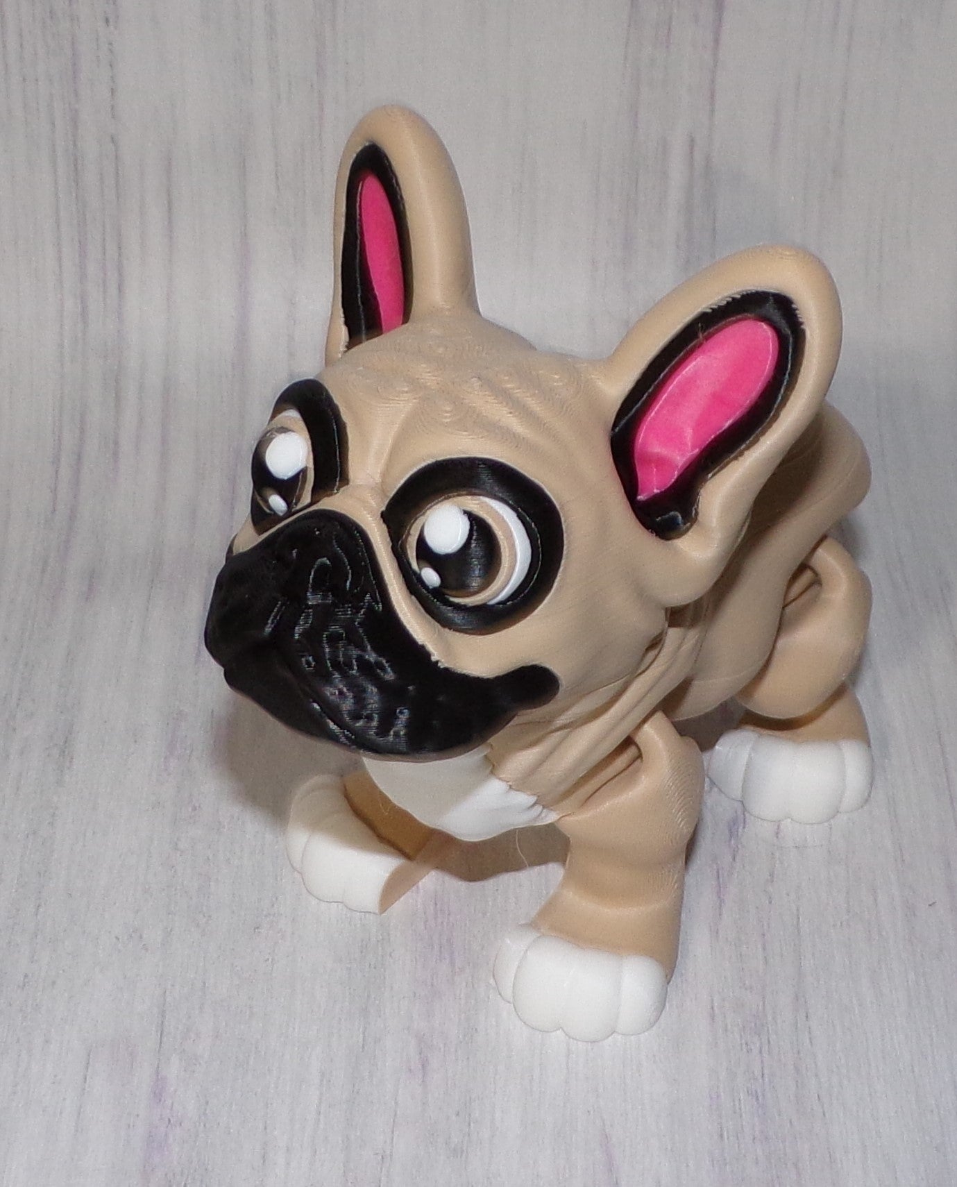 French Bulldog 3D Printed Articulated Figurine - Wonderland 3D Printing