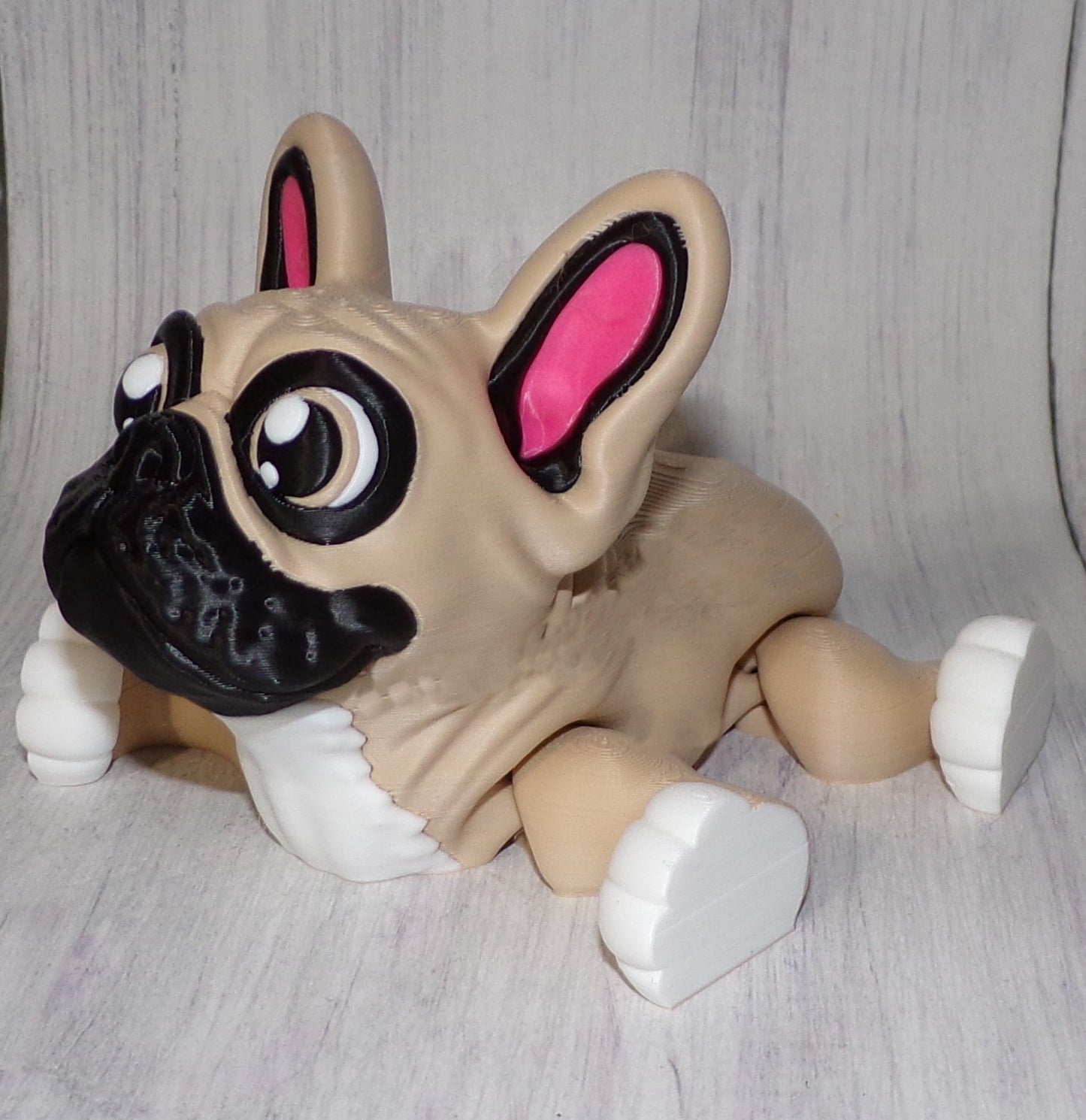 French Bulldog 3D Printed Articulated Figurine - Wonderland 3D Printing