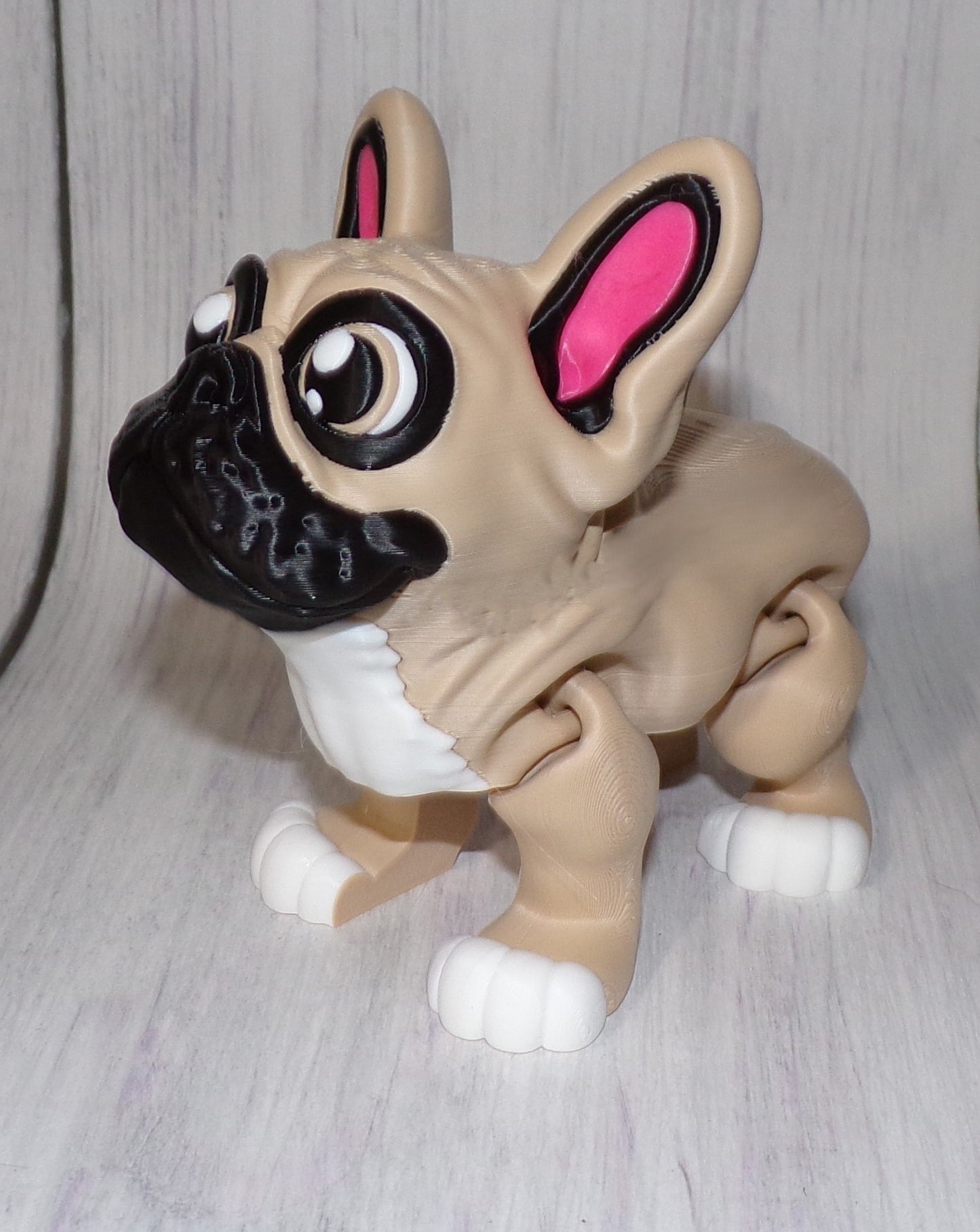 French Bulldog 3D Printed Articulated Figurine - Wonderland 3D Printing