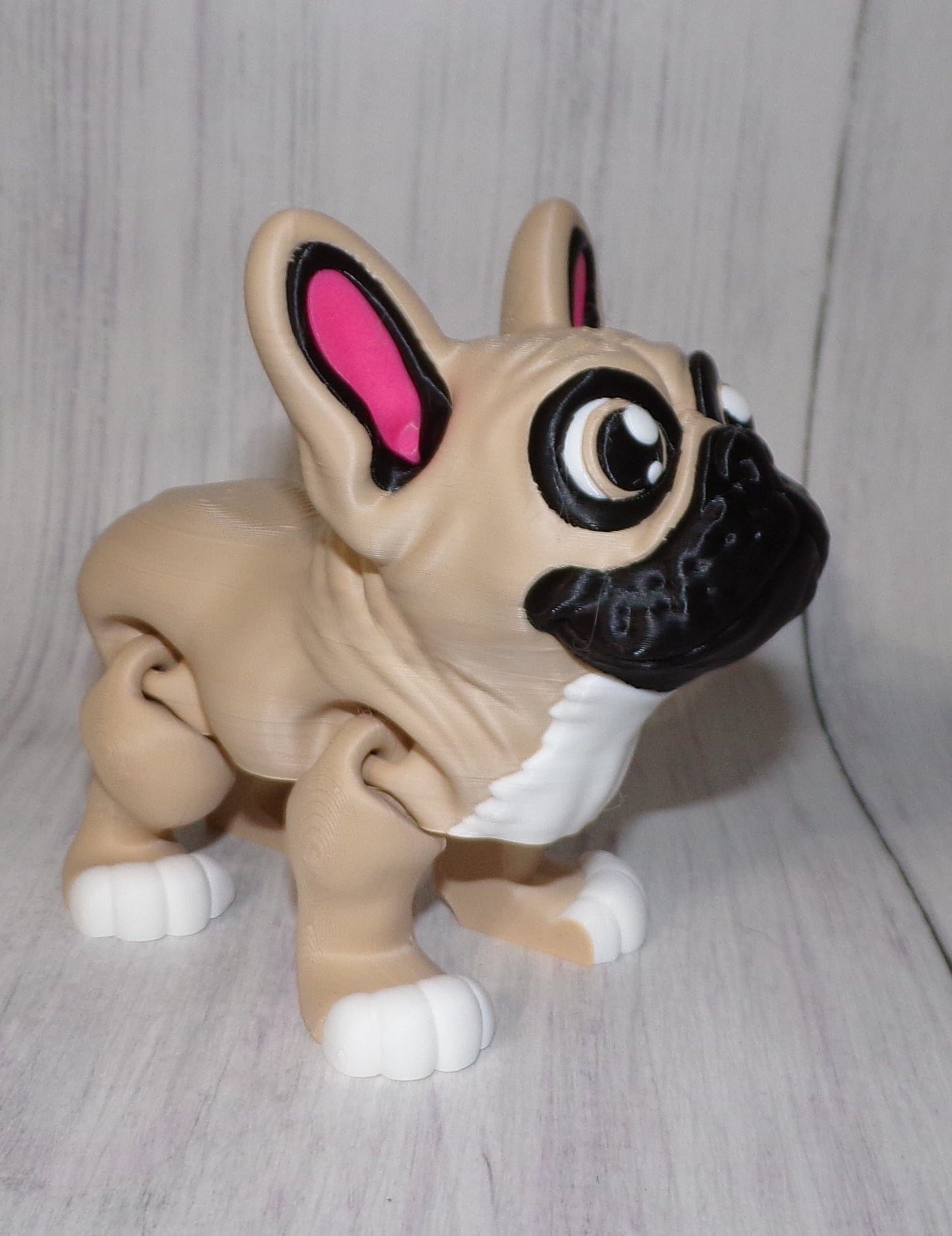 French Bulldog 3D Printed Articulated Figurine - Wonderland 3D Printing