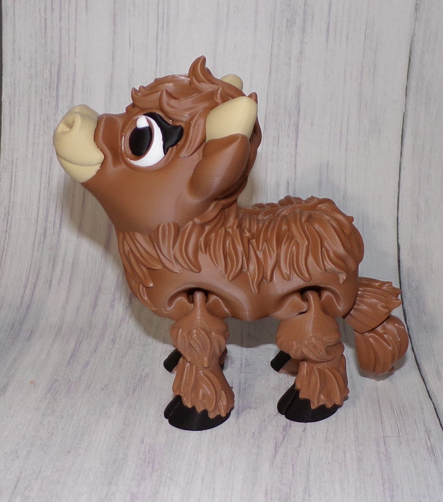Highland Cow 3D Printed Articulated Figurine - Wonderland 3D Printing